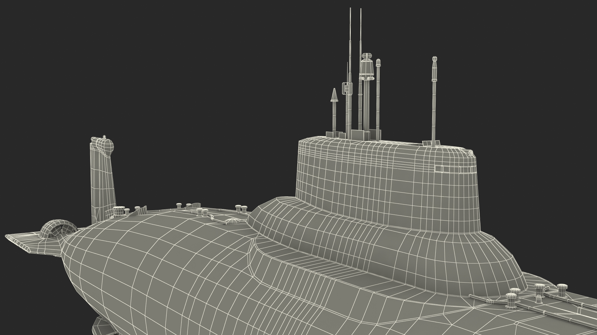 3D Russian Typhoon Class Submarine