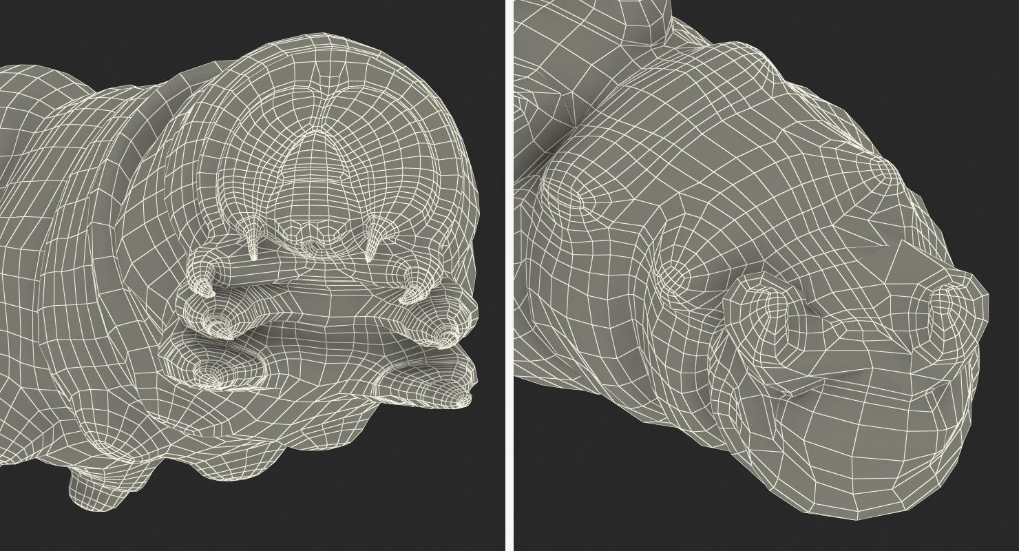 3D Caterpillar Pose 4 model