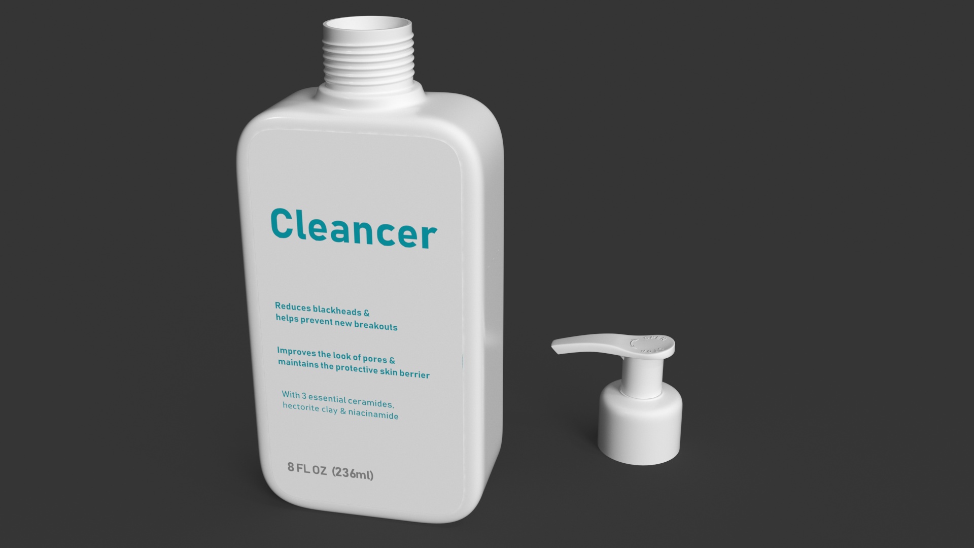 Cleanser Dispenser Bottle 236 ml 3D