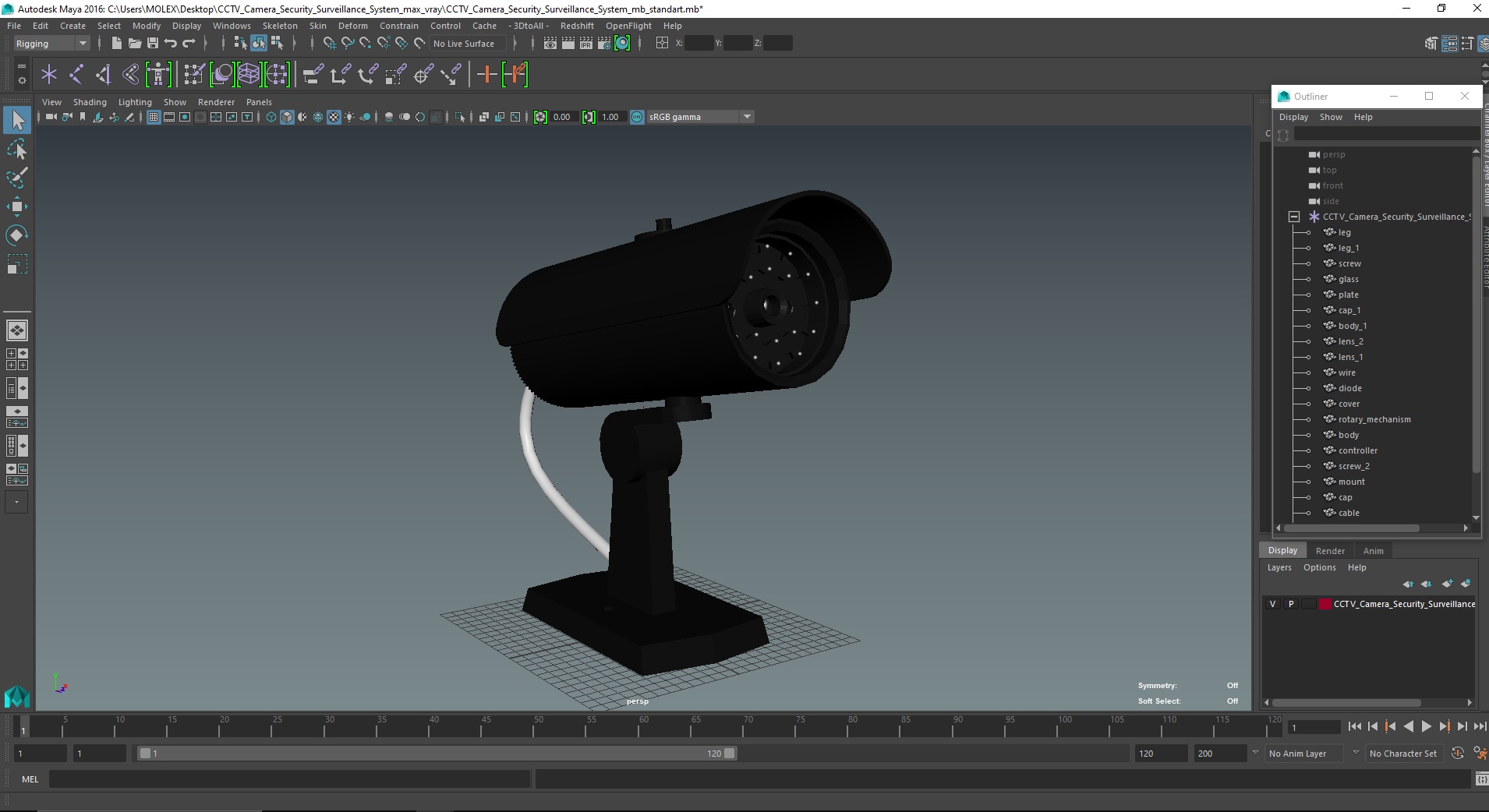 3D model Cctv Camera Security Surveillance System