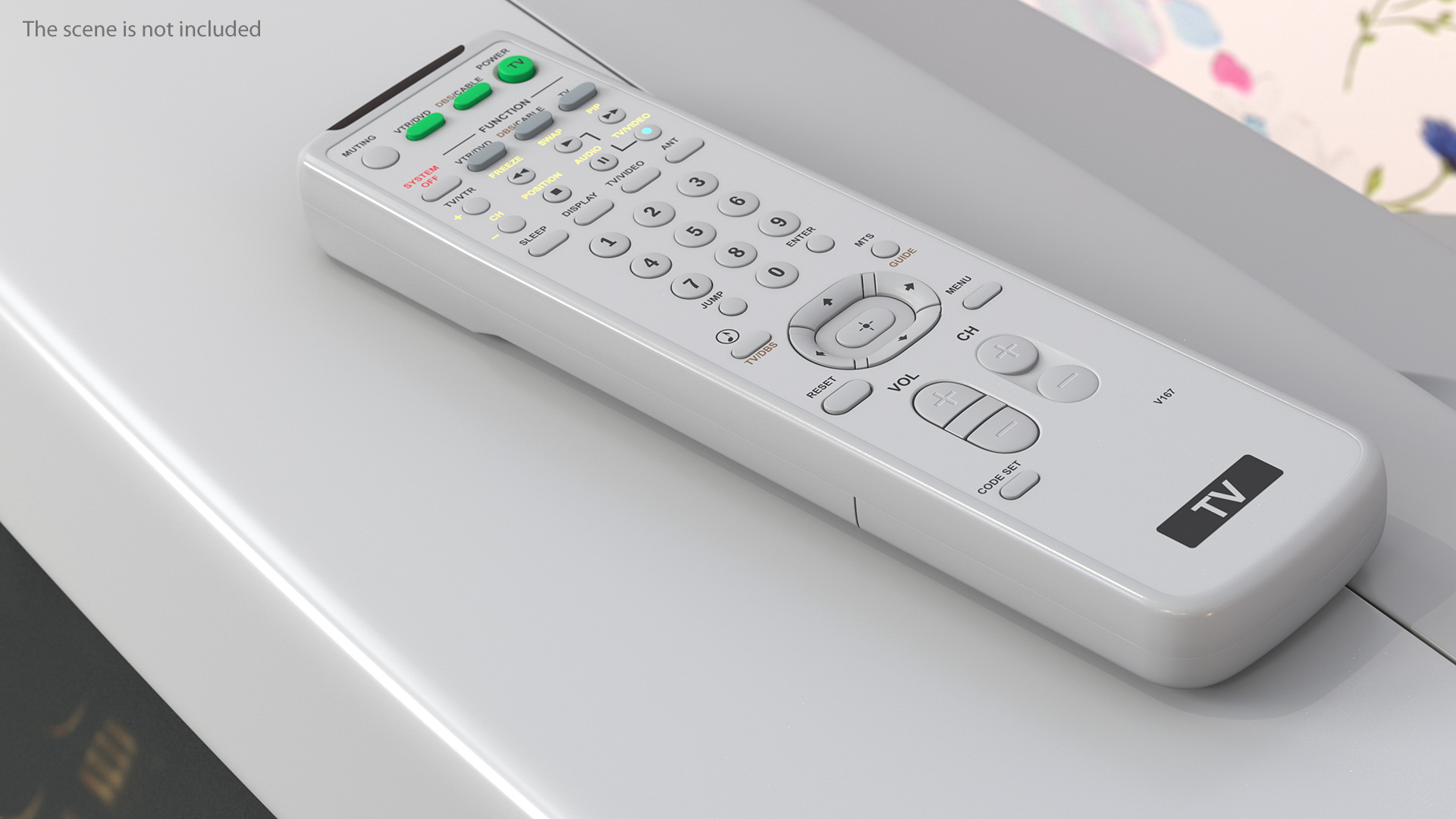 3D Vintage IR TV Remote Control model