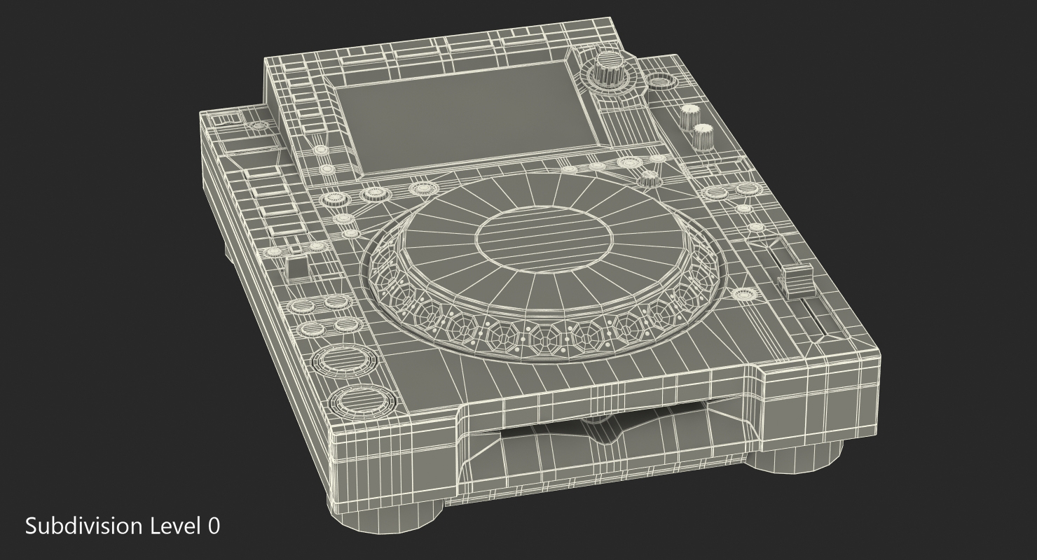 Tabletop DJ Player Pioneer CDJ 2000NXS2 3D model
