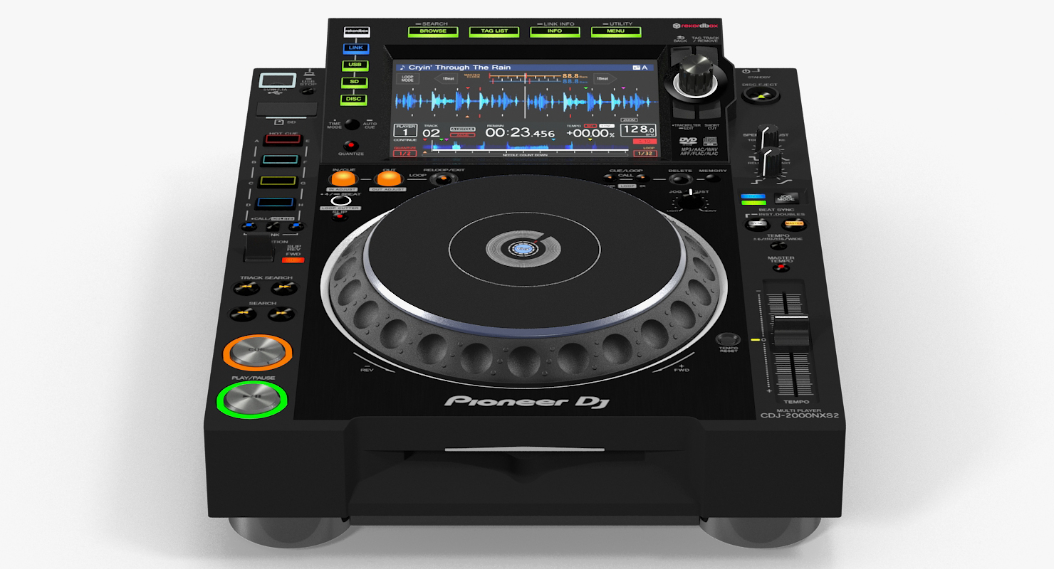 Tabletop DJ Player Pioneer CDJ 2000NXS2 3D model