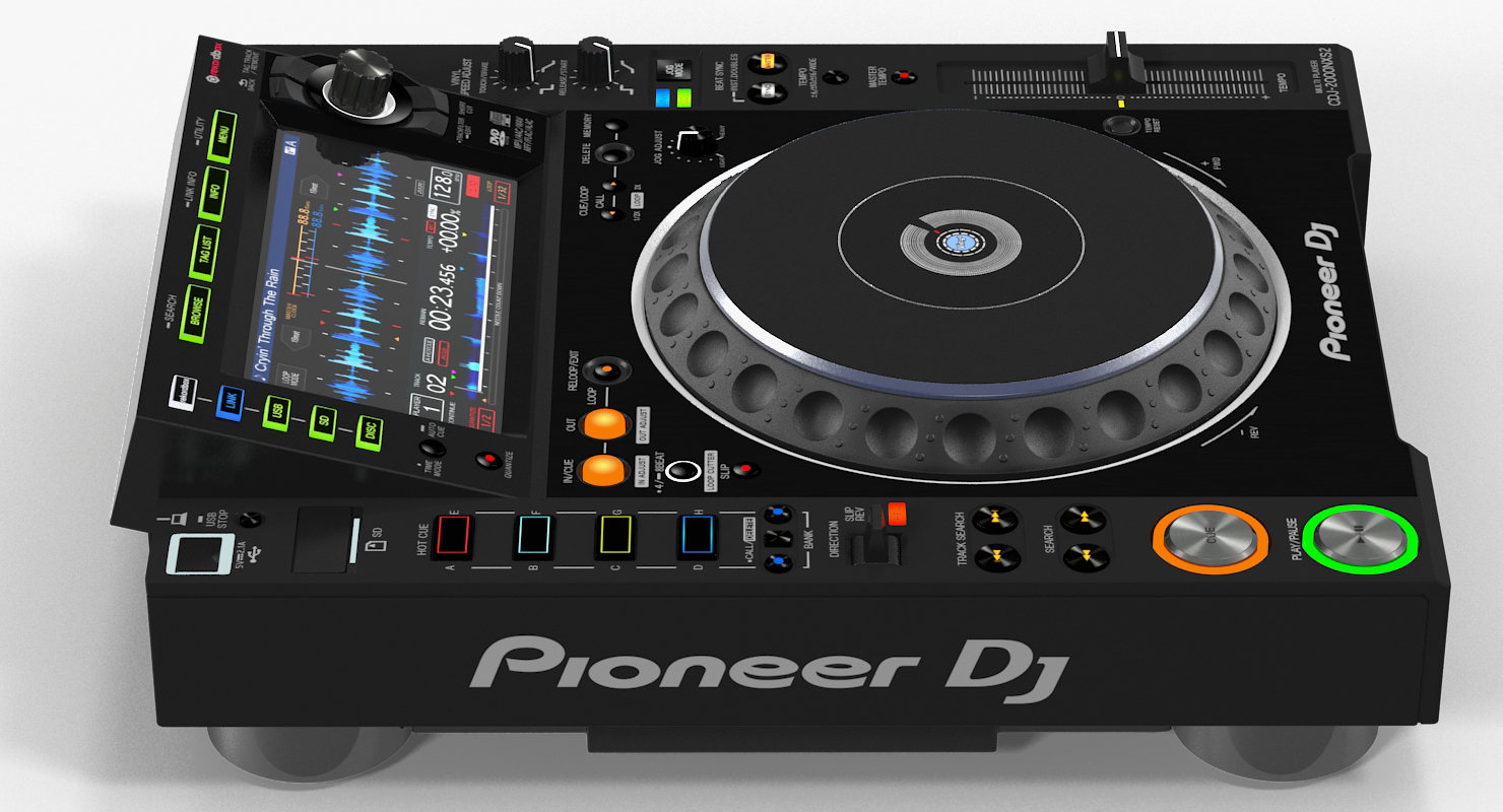 Tabletop DJ Player Pioneer CDJ 2000NXS2 3D model