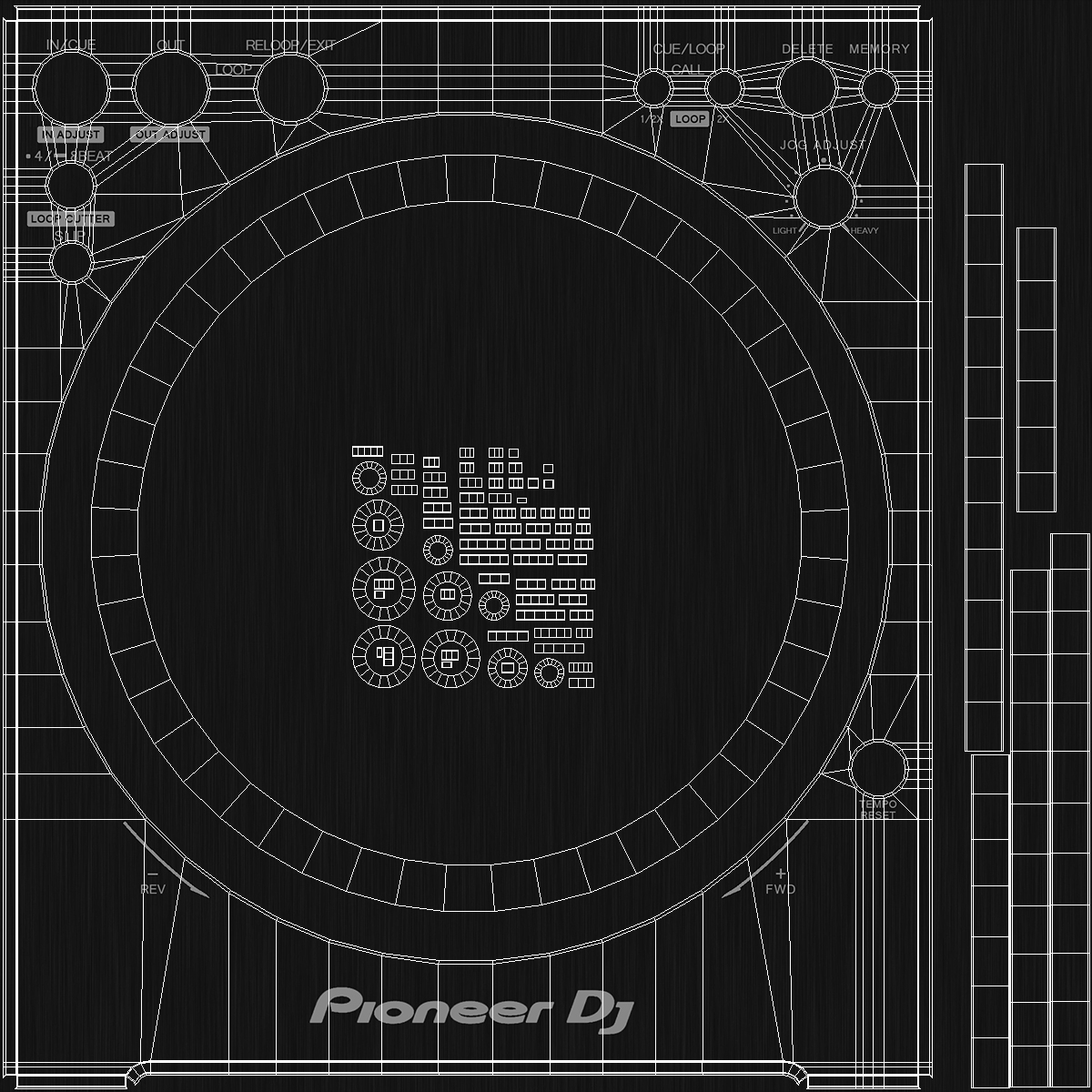 Tabletop DJ Player Pioneer CDJ 2000NXS2 3D model