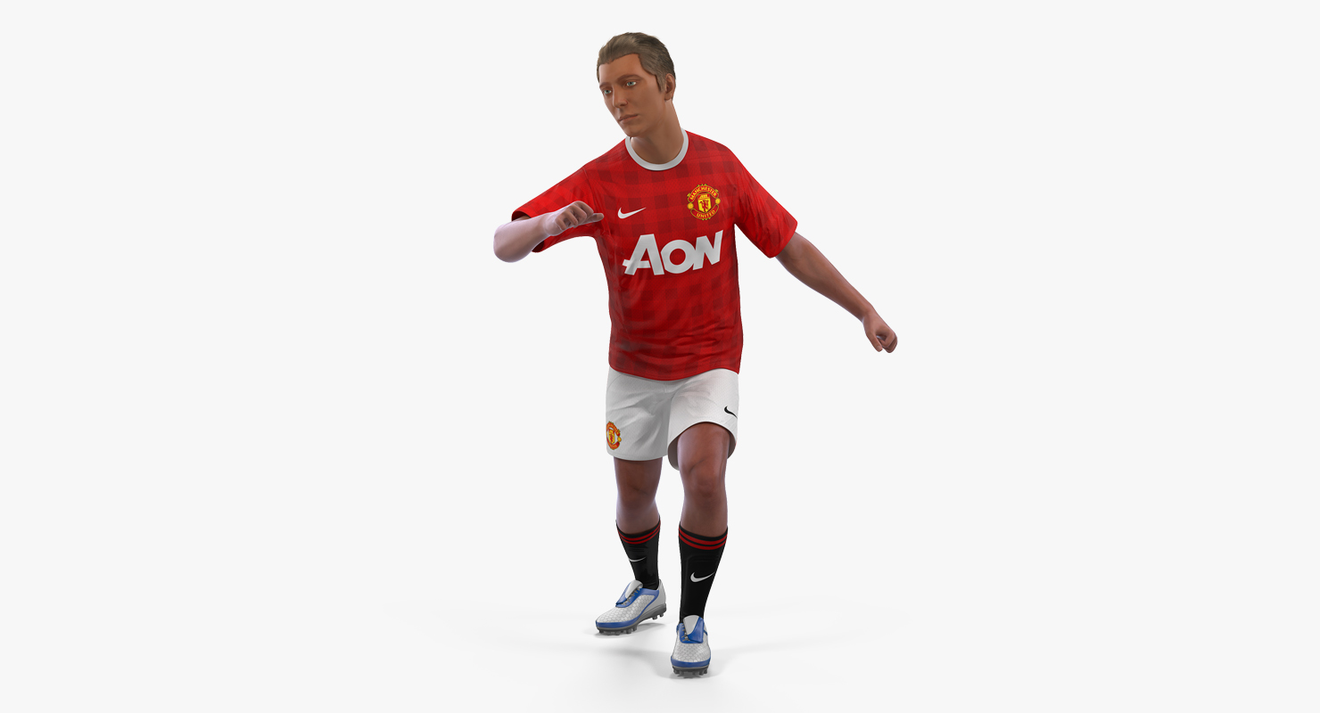 Soccer or Football Player Manchester United Rigged 2 3D