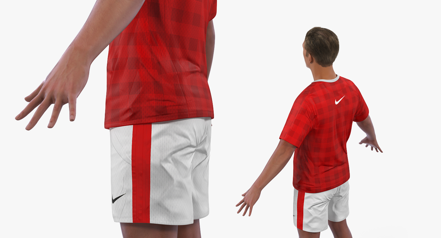 Soccer or Football Player Manchester United Rigged 2 3D