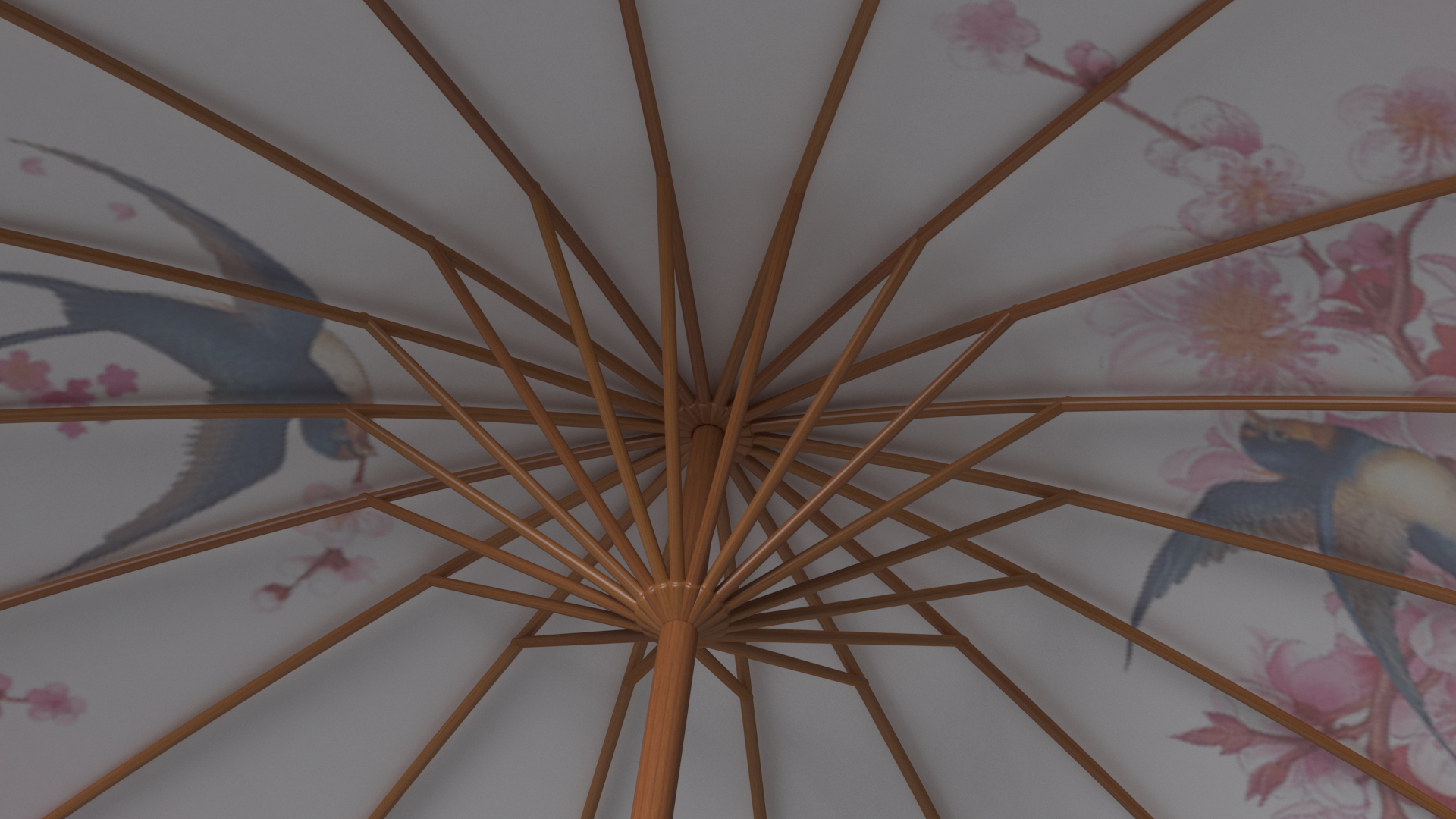 3D Traditional Chinese Umbrella model
