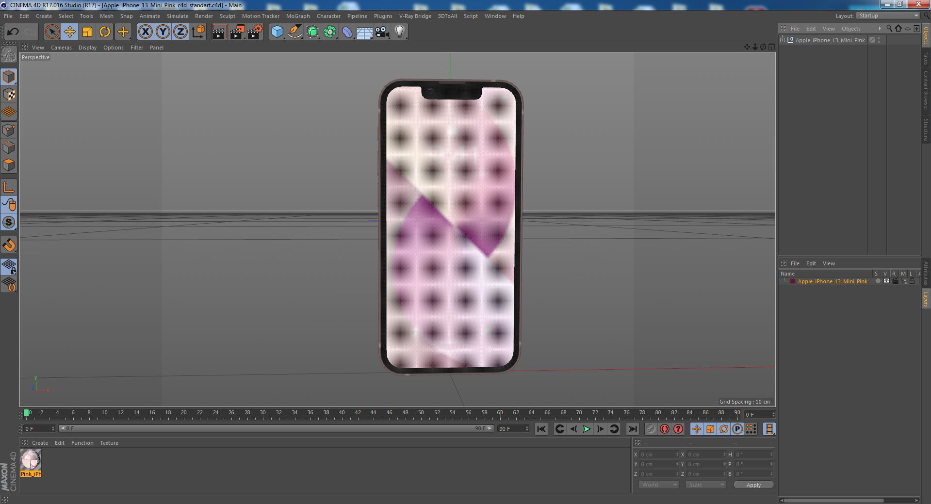 3D model Apple iPhone 13 Mini Pink