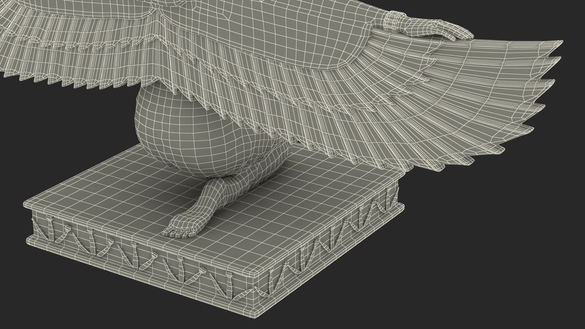 3D model Egypt Goddess Isis Statue
