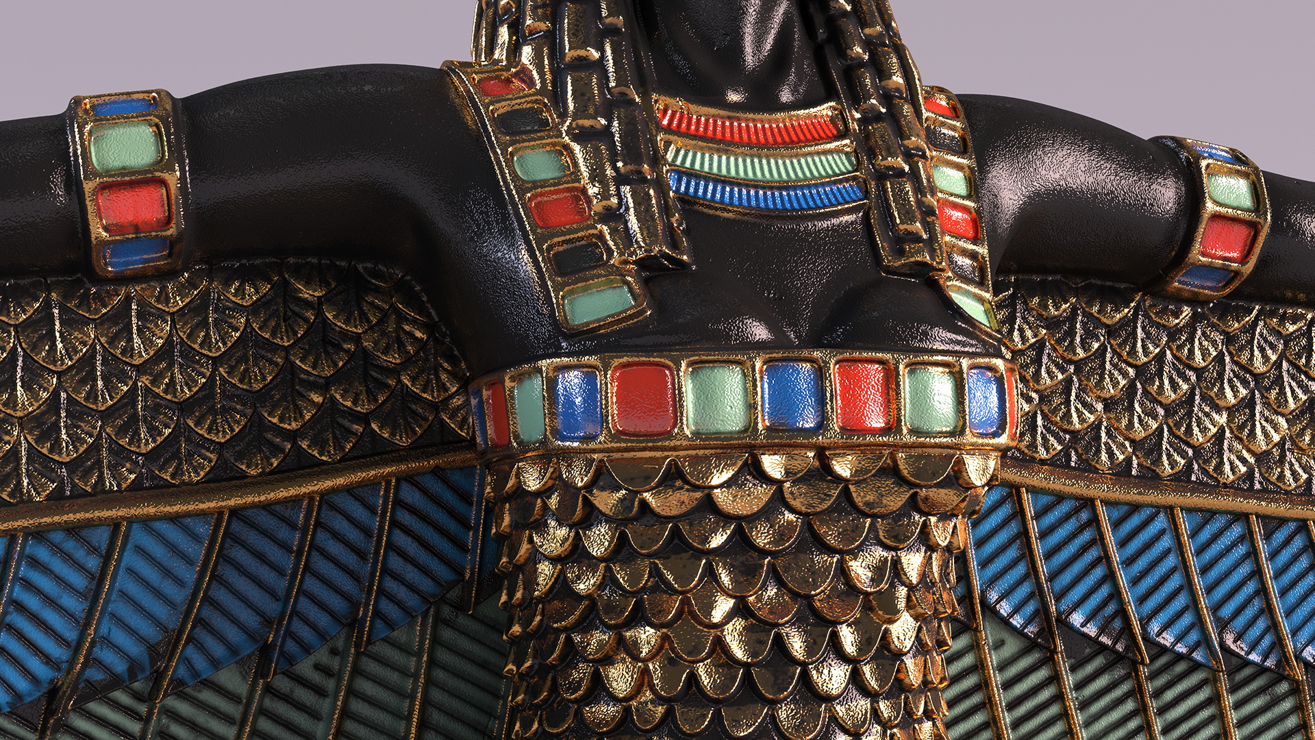 3D model Egypt Goddess Isis Statue