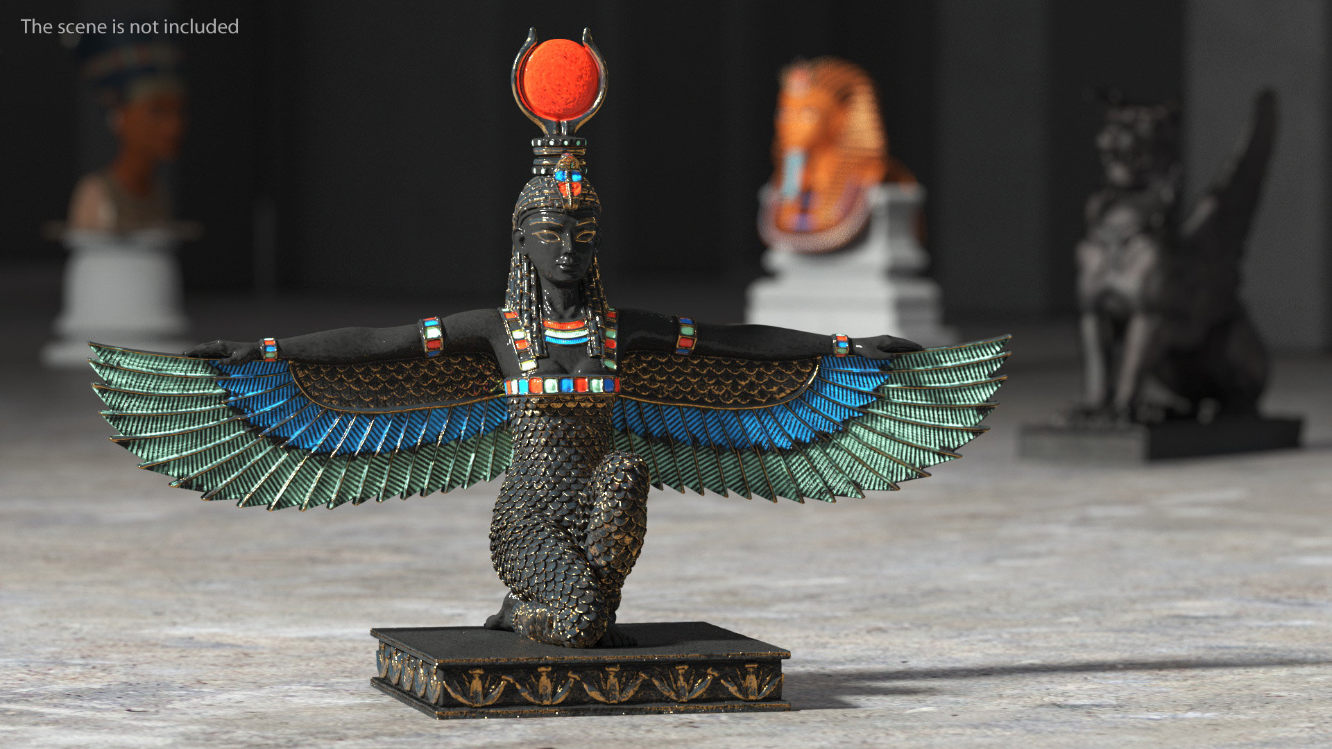 3D model Egypt Goddess Isis Statue