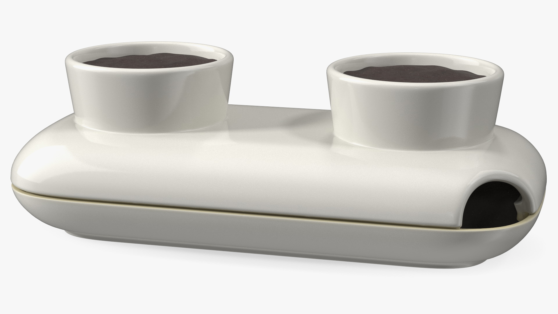 3D Sagaform Fresh Herb Pot Double White