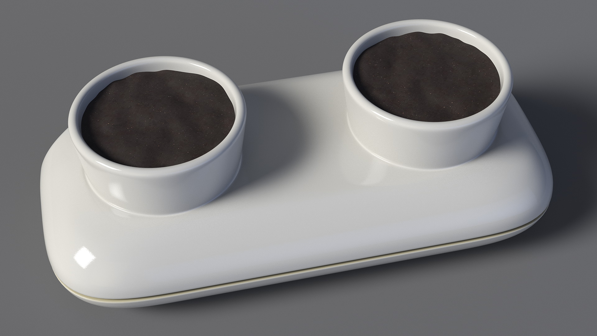 3D Sagaform Fresh Herb Pot Double White