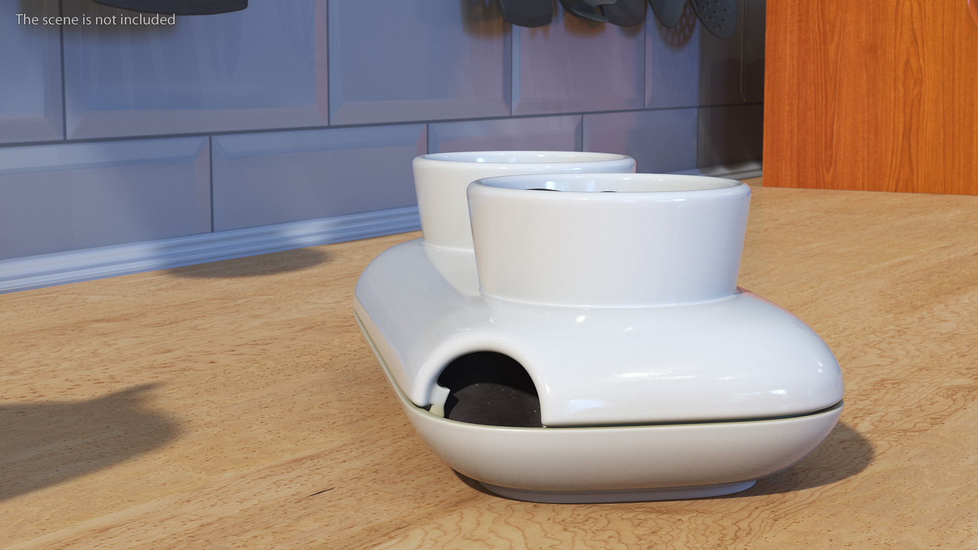 3D Sagaform Fresh Herb Pot Double White