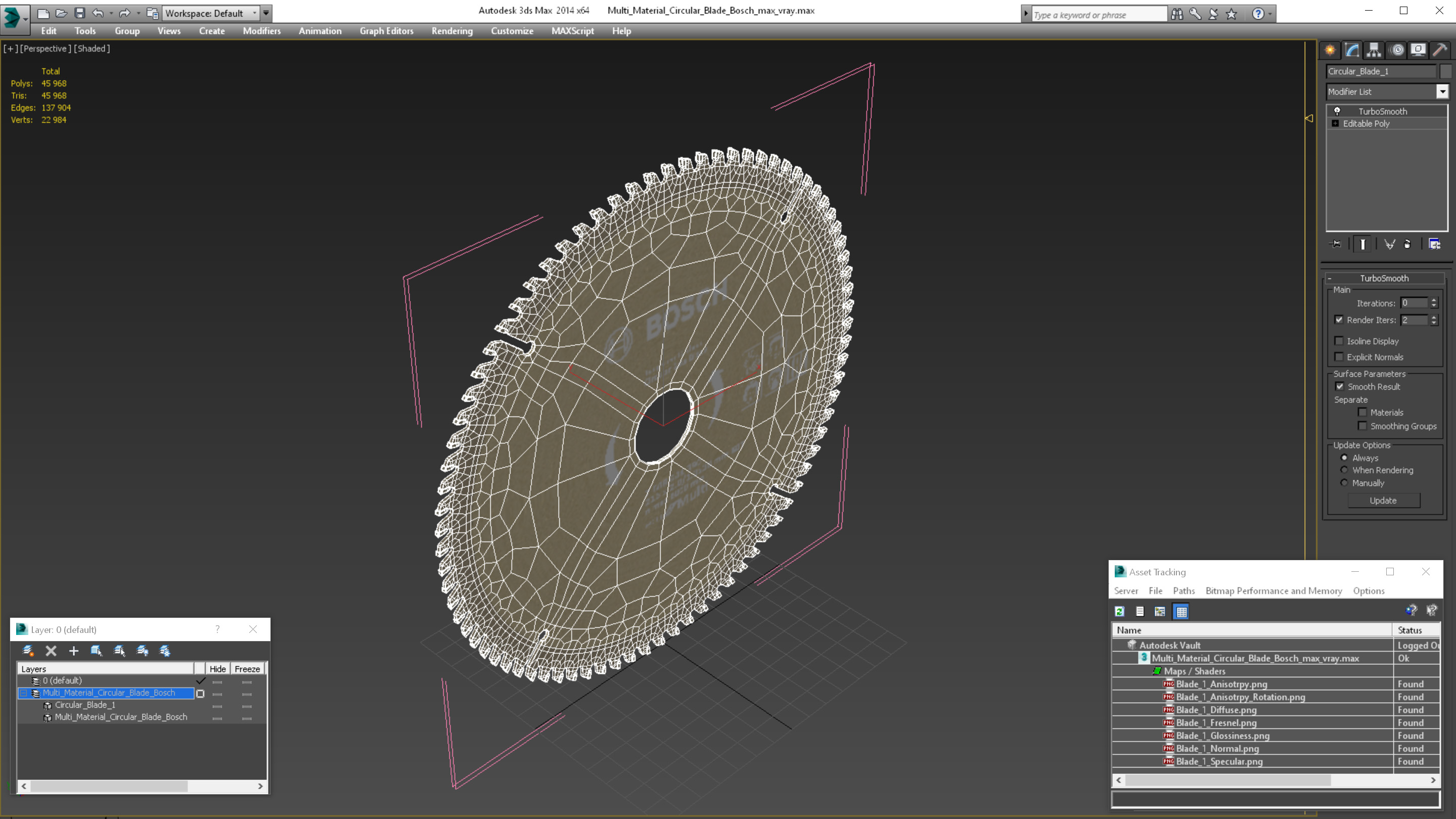 3D model Multi Material Circular Blade Bosch