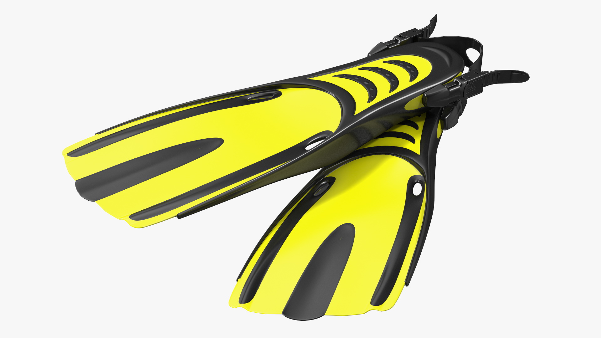 3D Oceanic Viper Open Heel Fins model