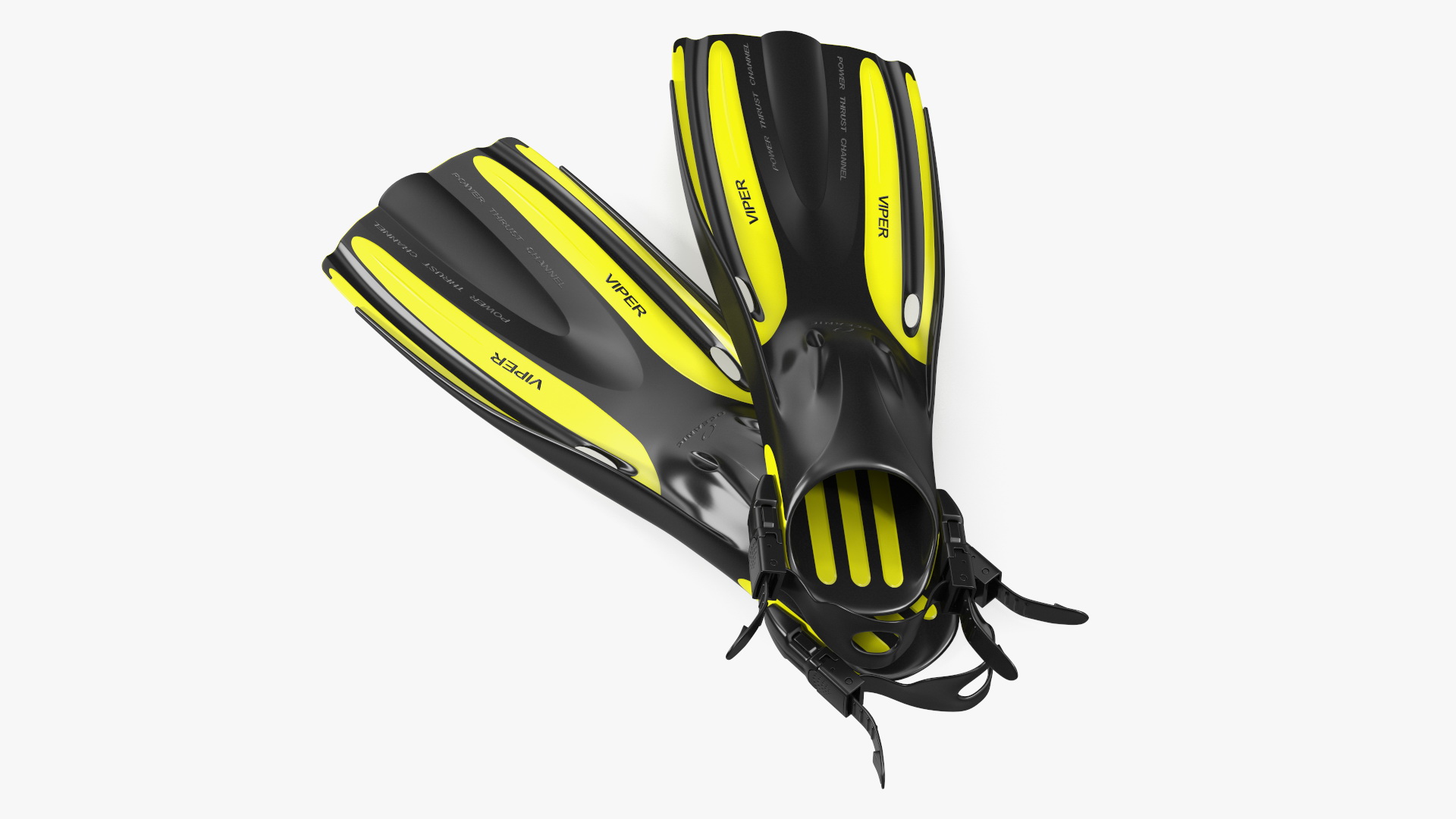3D Oceanic Viper Open Heel Fins model