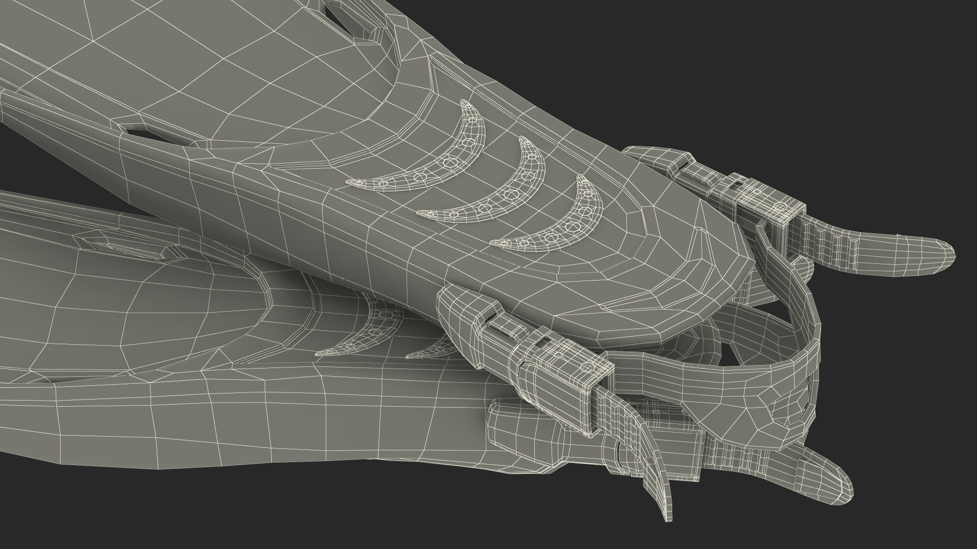 3D Oceanic Viper Open Heel Fins model