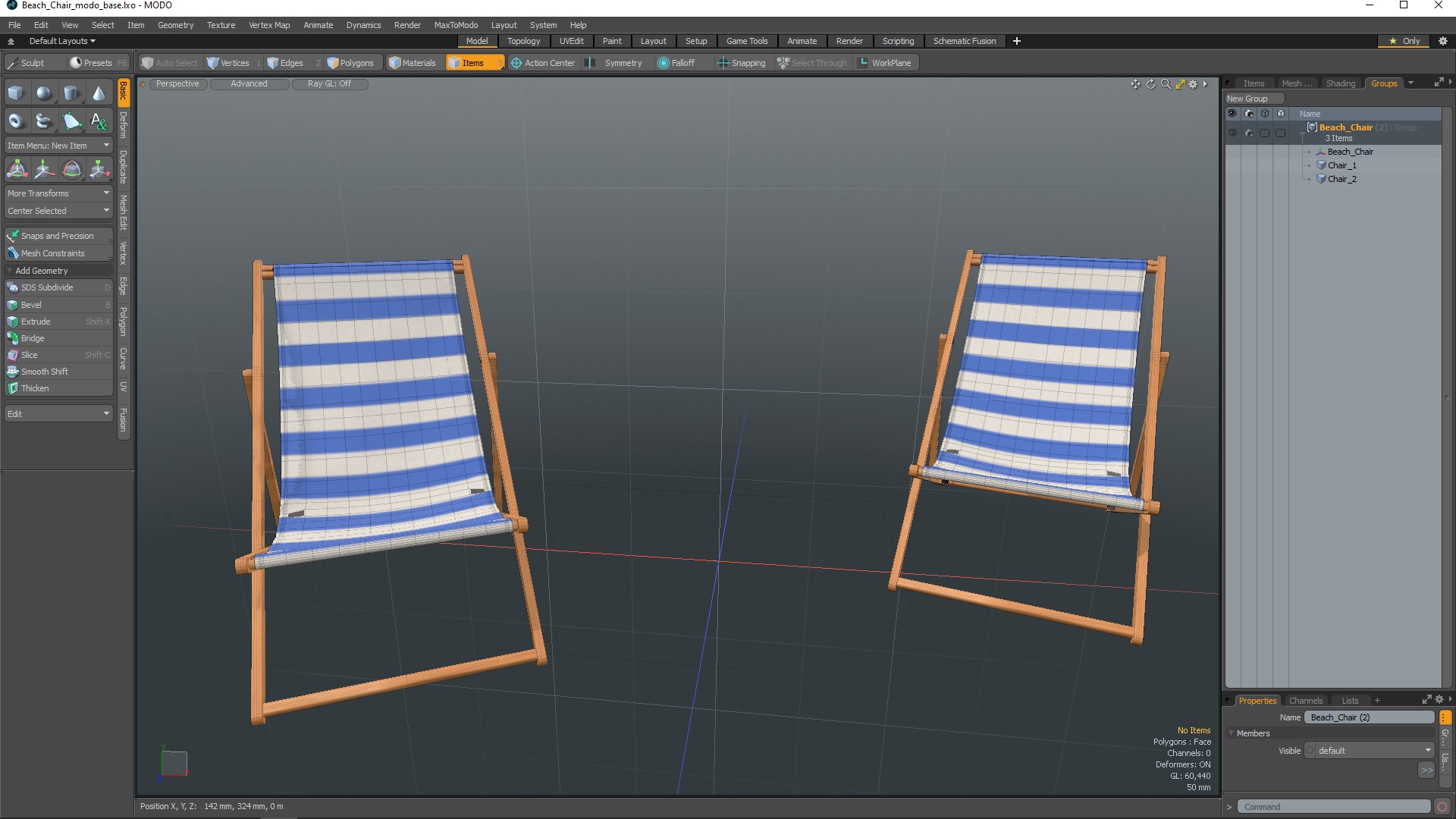 3D Beach Chair