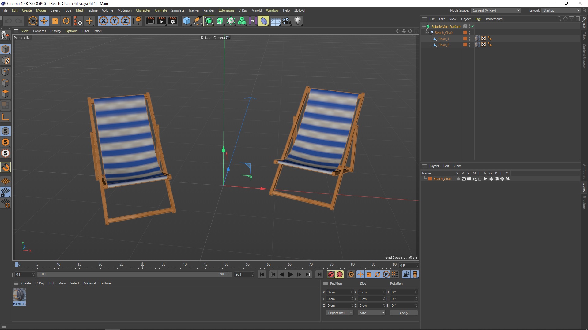 3D Beach Chair