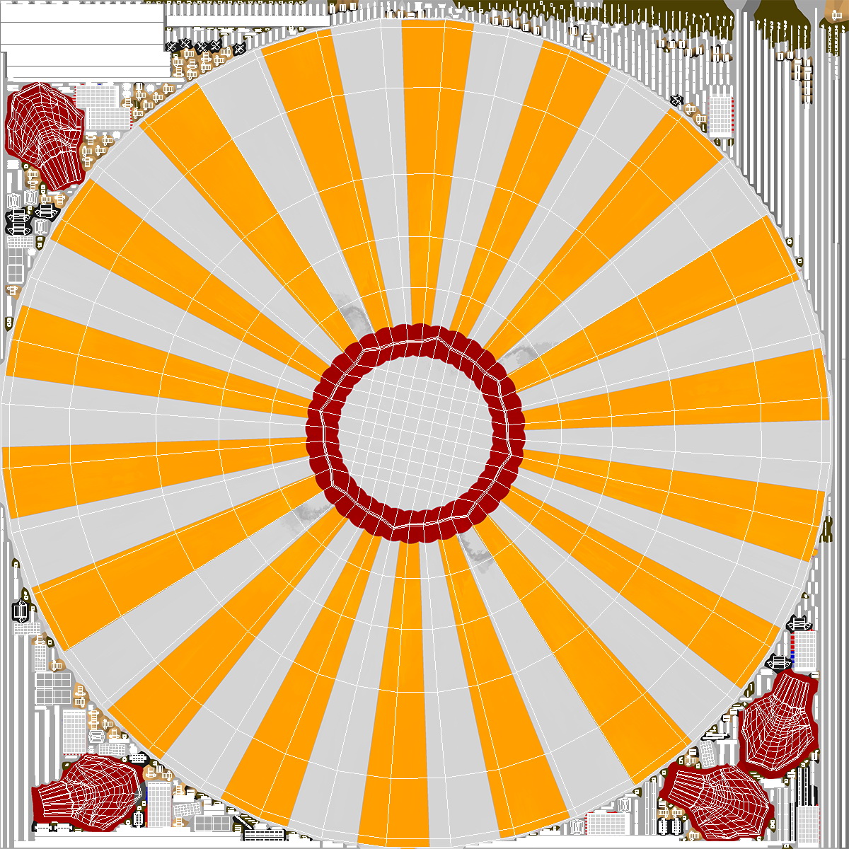 Circus Tent Setup with Accessories 3D model