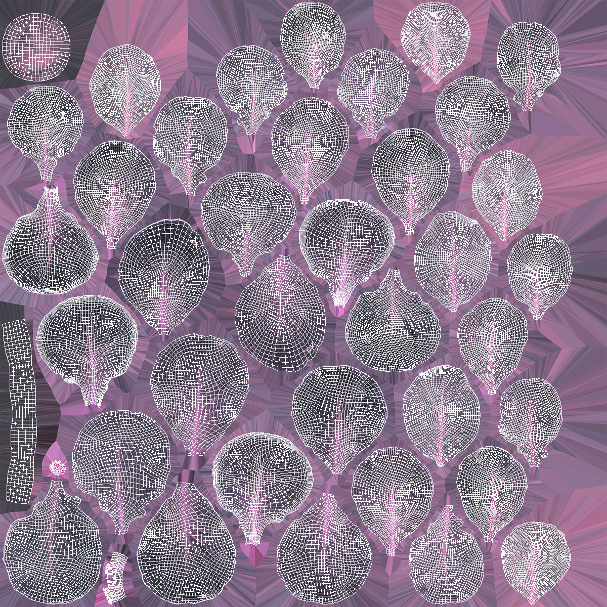 Leafy Cabbage Head Purple Dark - view 7
