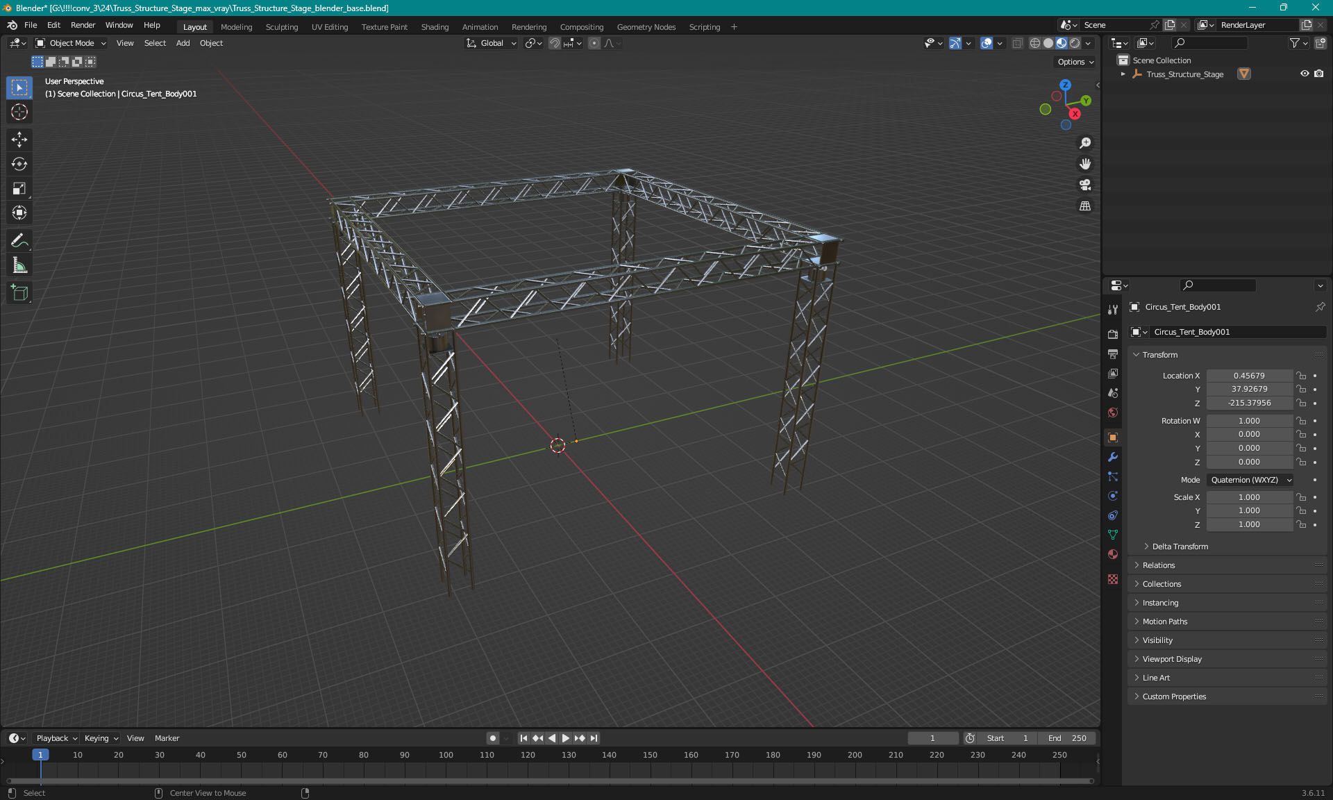3D Truss Structure Stage