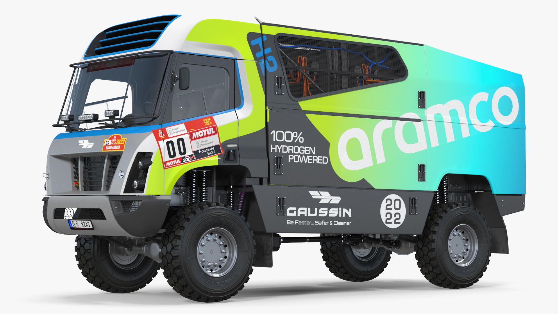 3D Racing Truck Gaussin H2 Simple Interior Rigged
