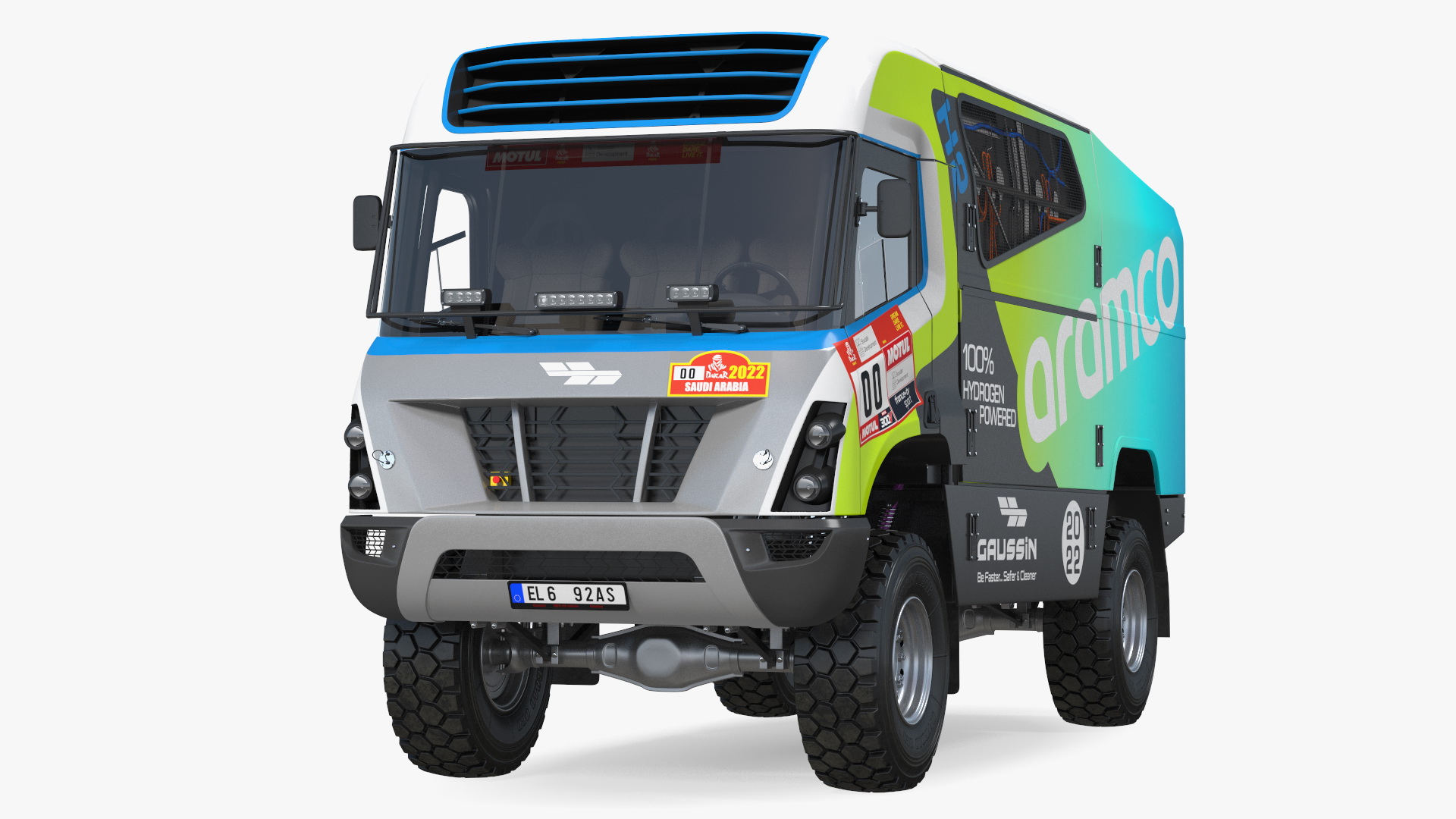 3D Racing Truck Gaussin H2 Simple Interior Rigged