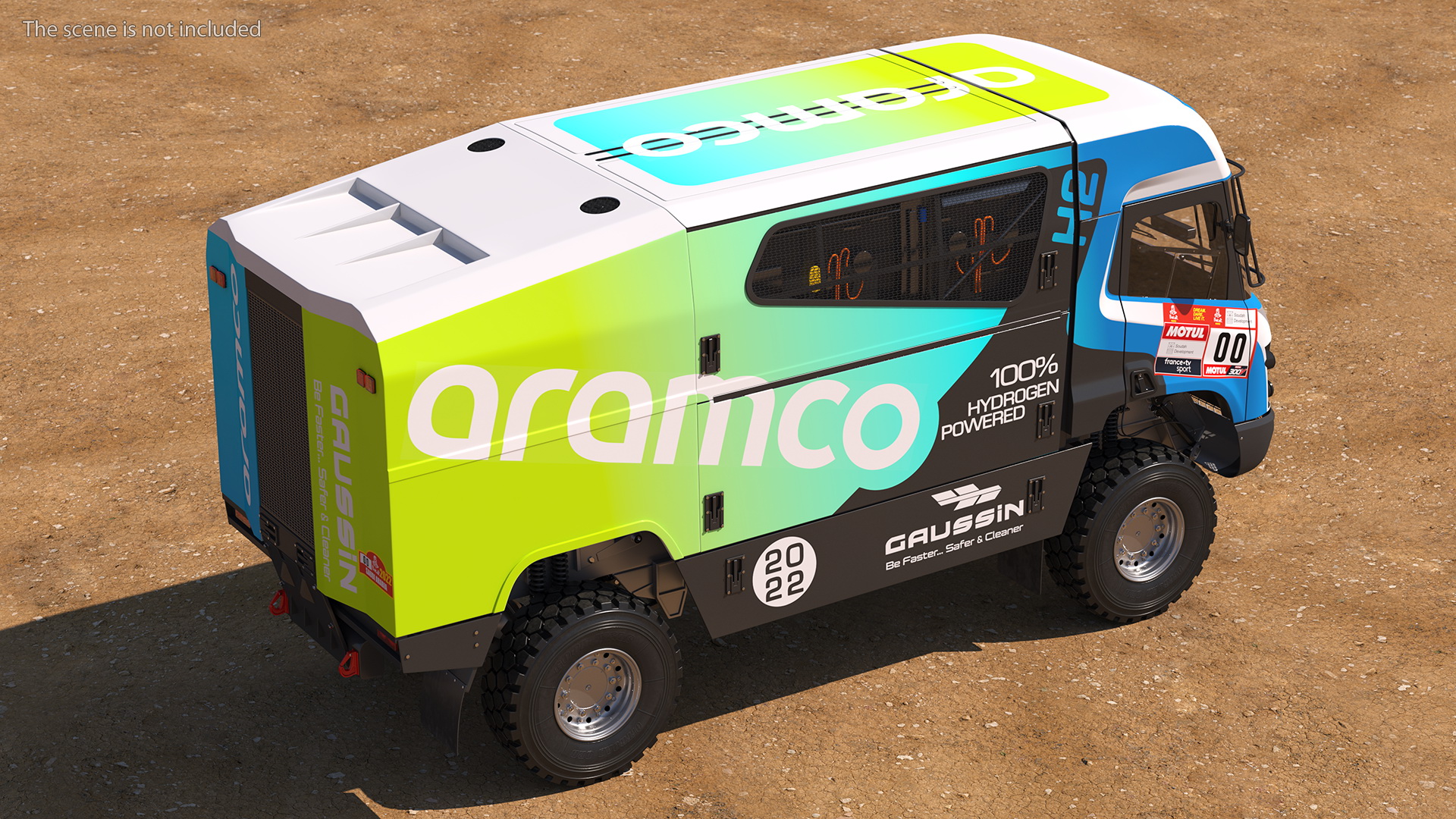 3D Racing Truck Gaussin H2 Simple Interior Rigged