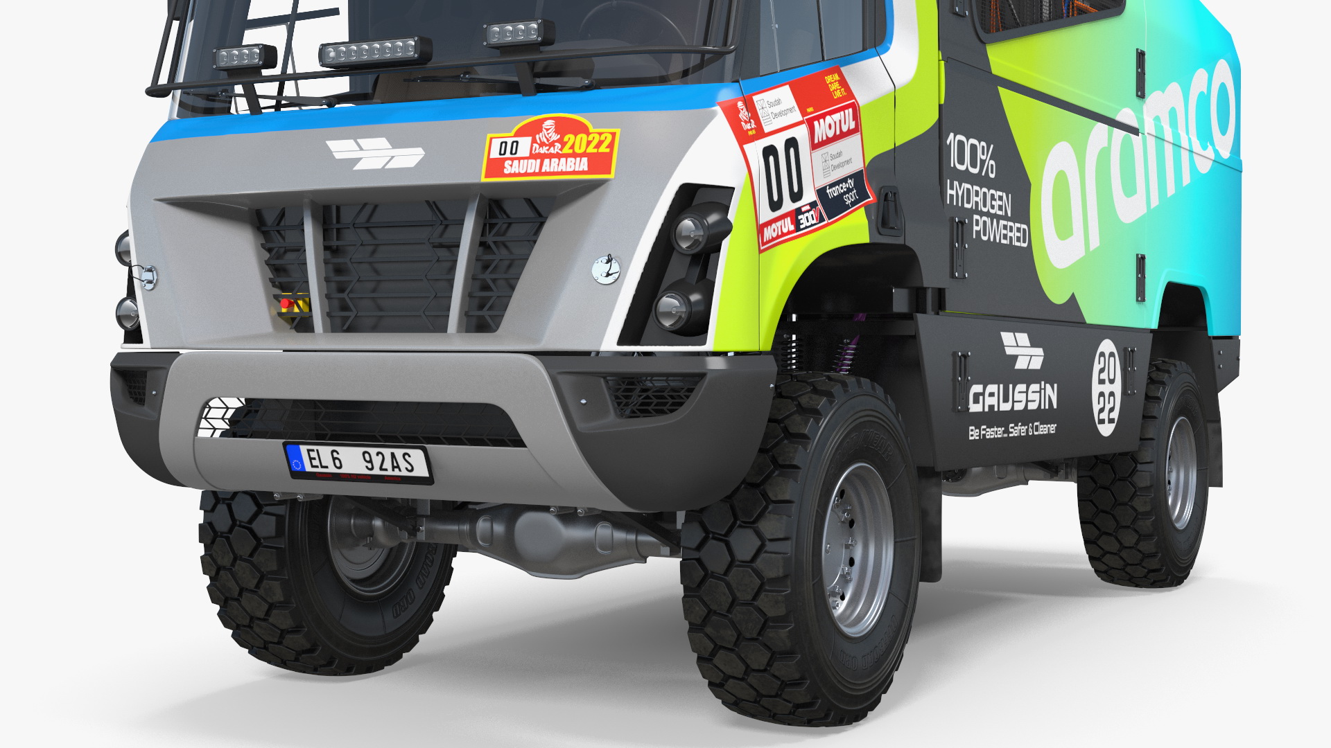 3D Racing Truck Gaussin H2 Simple Interior Rigged