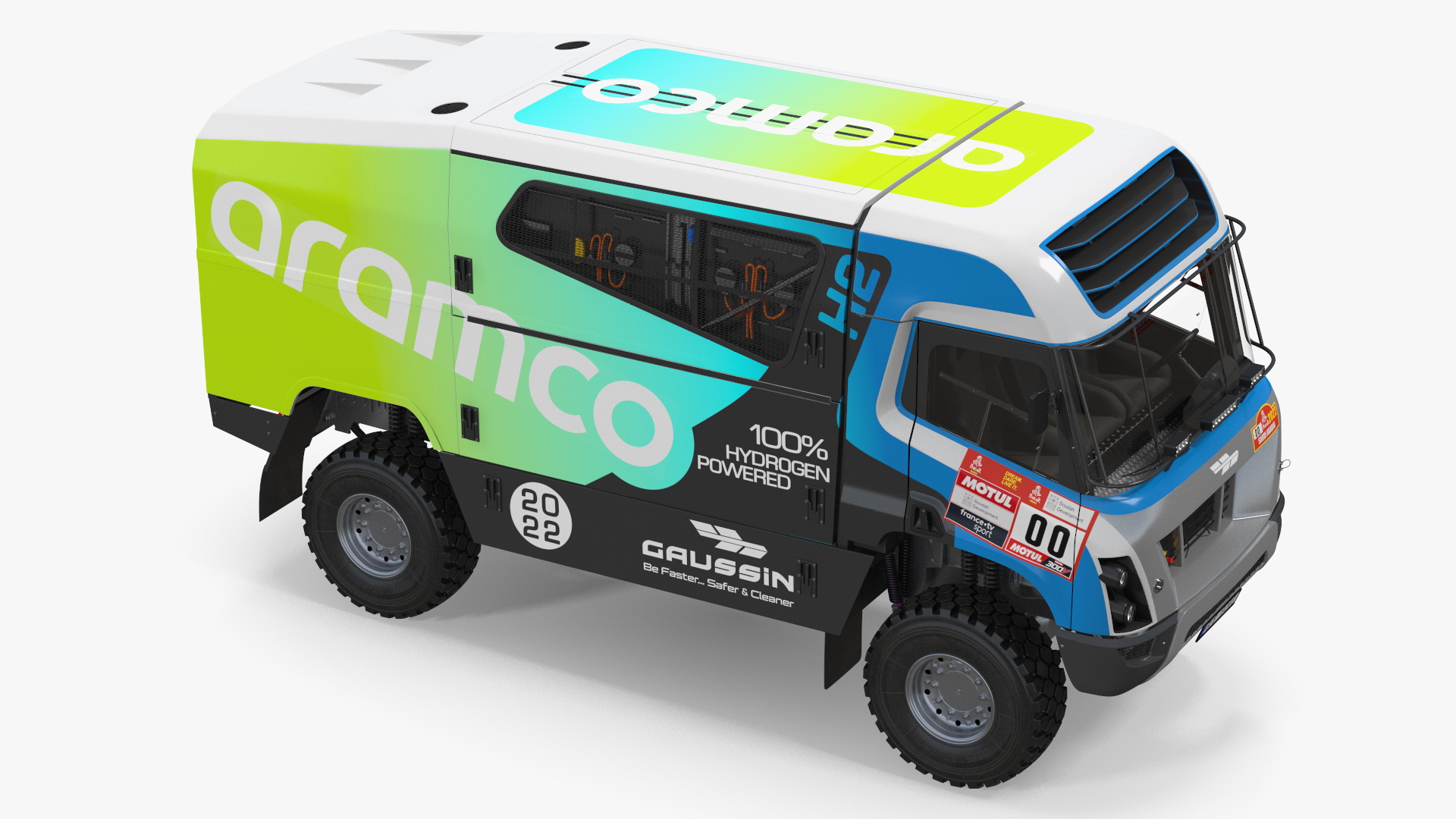 3D Racing Truck Gaussin H2 Simple Interior Rigged