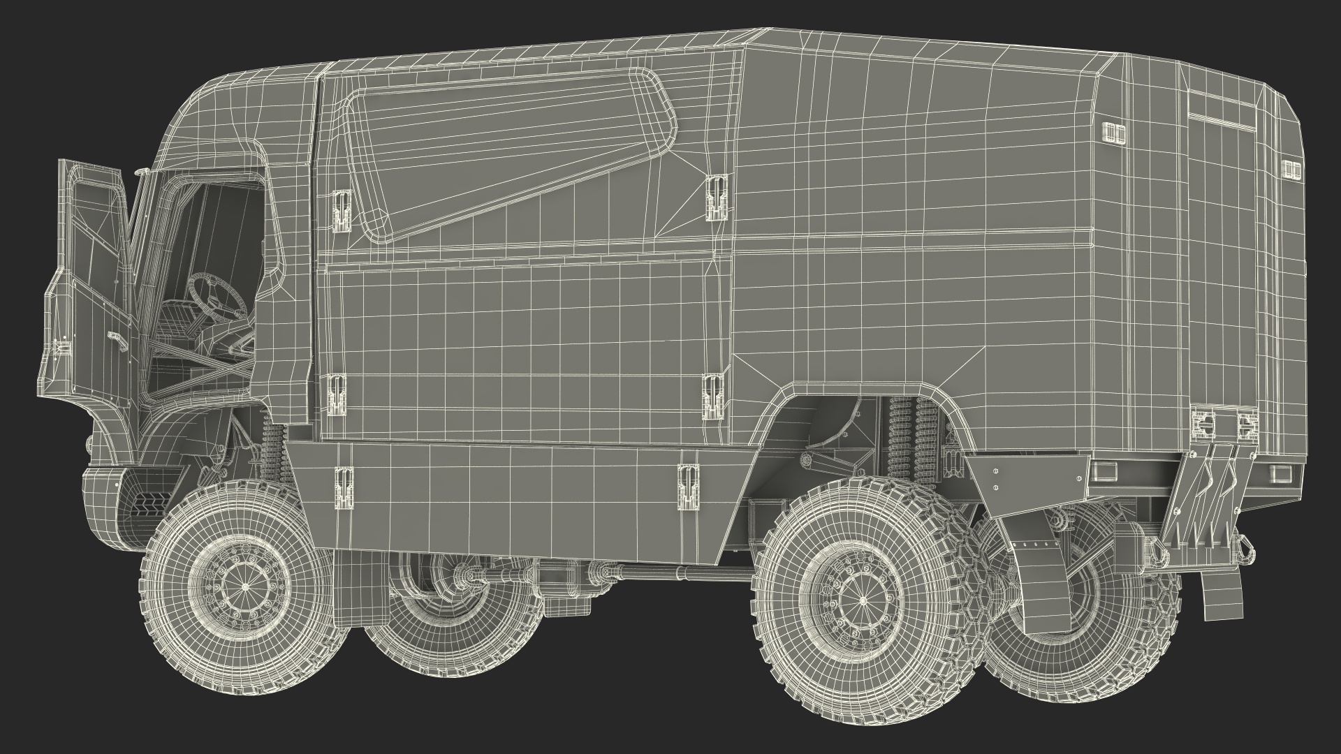 3D Racing Truck Gaussin H2 Simple Interior Rigged