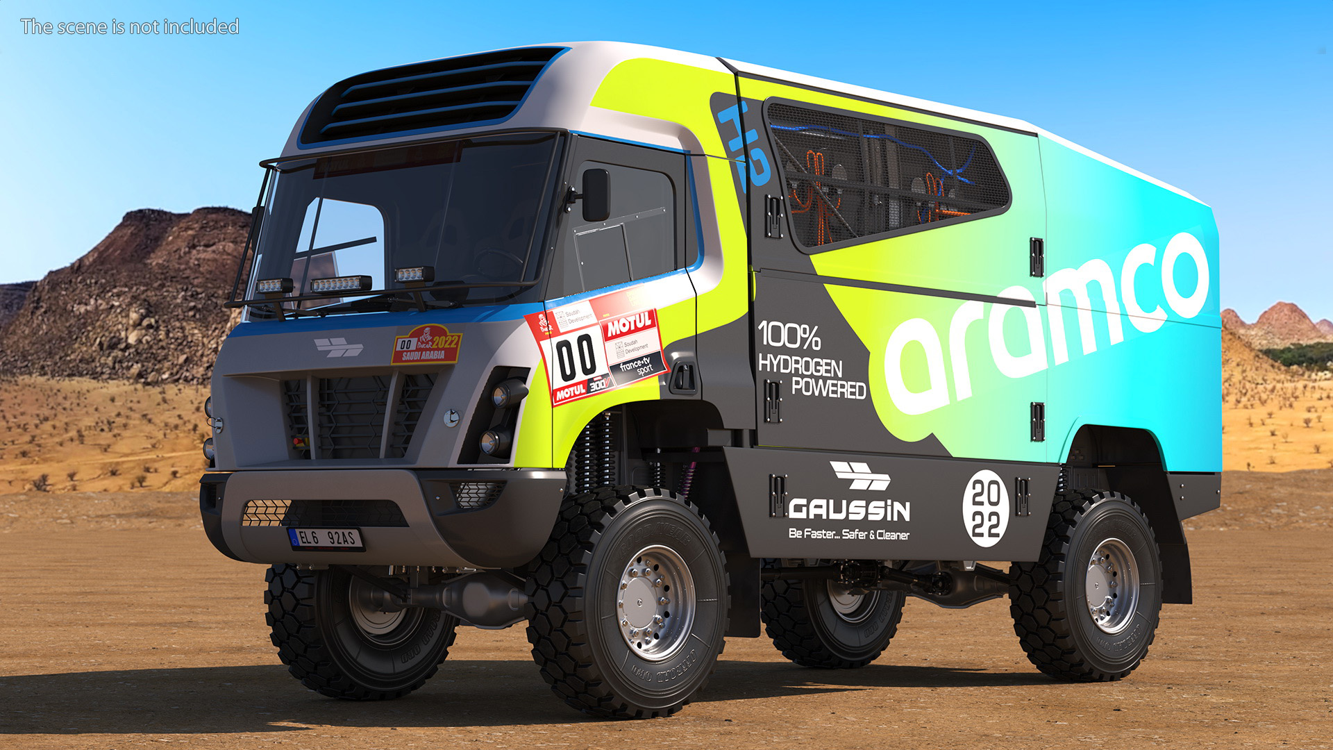 3D Racing Truck Gaussin H2 Simple Interior Rigged