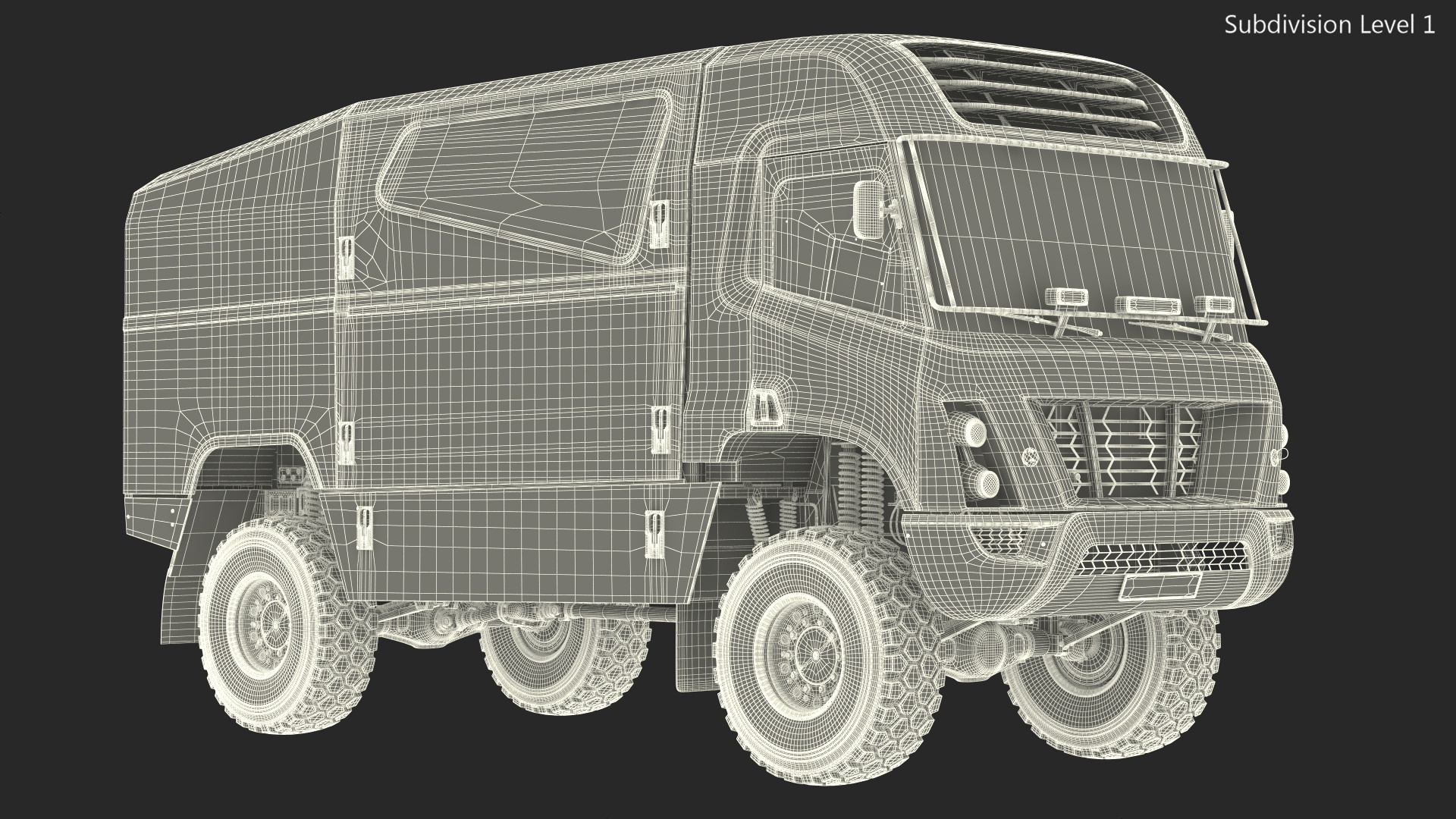 3D Racing Truck Gaussin H2 Simple Interior Rigged