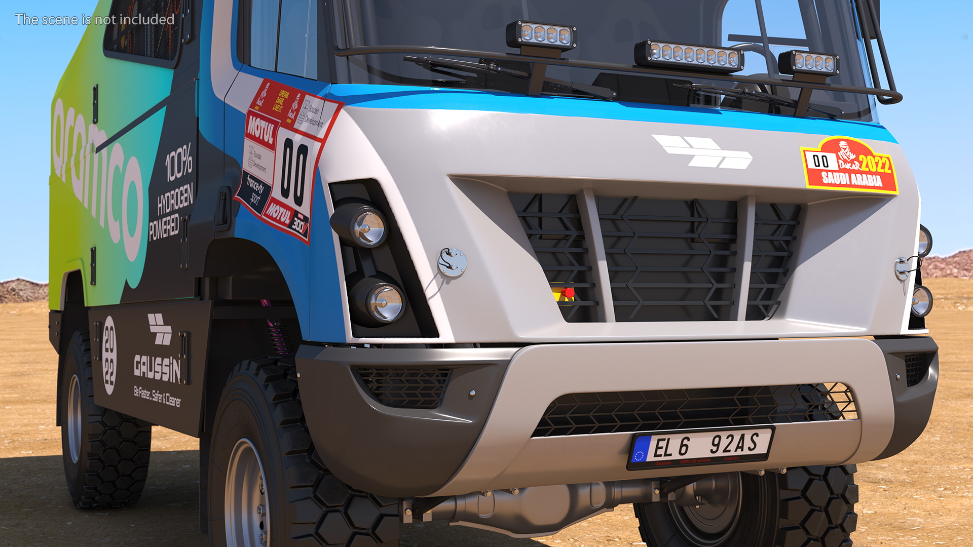 3D Racing Truck Gaussin H2 Simple Interior Rigged