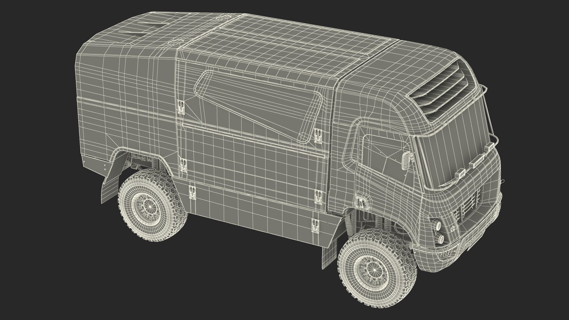 3D Racing Truck Gaussin H2 Simple Interior Rigged