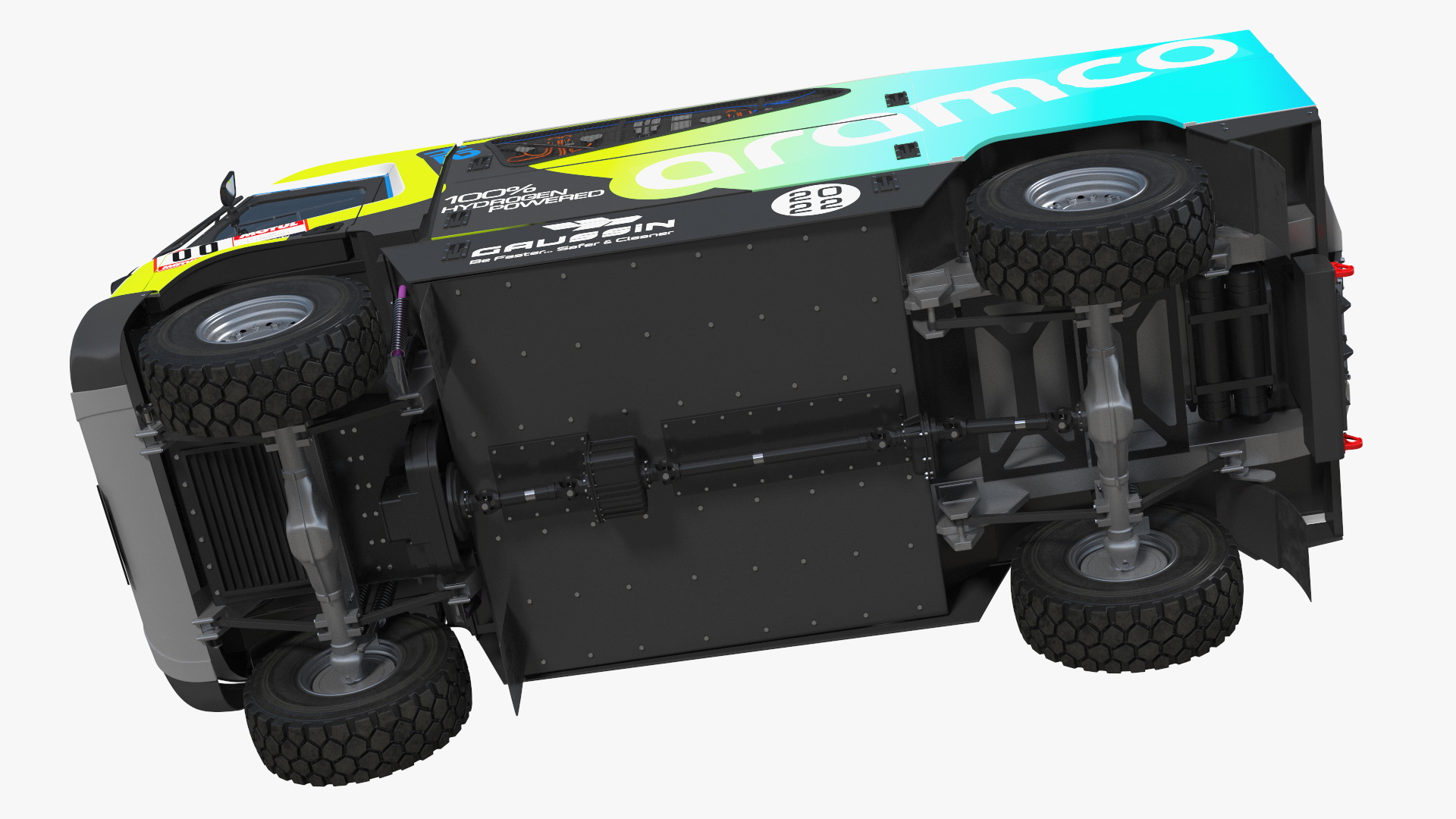 3D Racing Truck Gaussin H2 Simple Interior Rigged