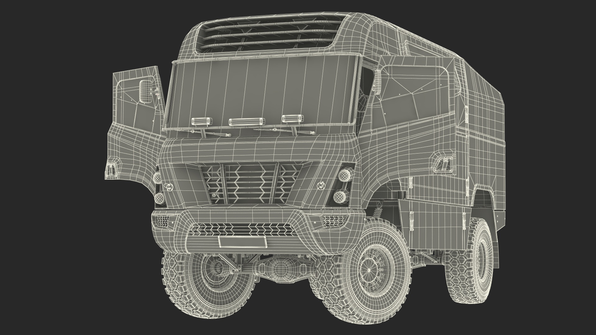 3D Racing Truck Gaussin H2 Simple Interior Rigged