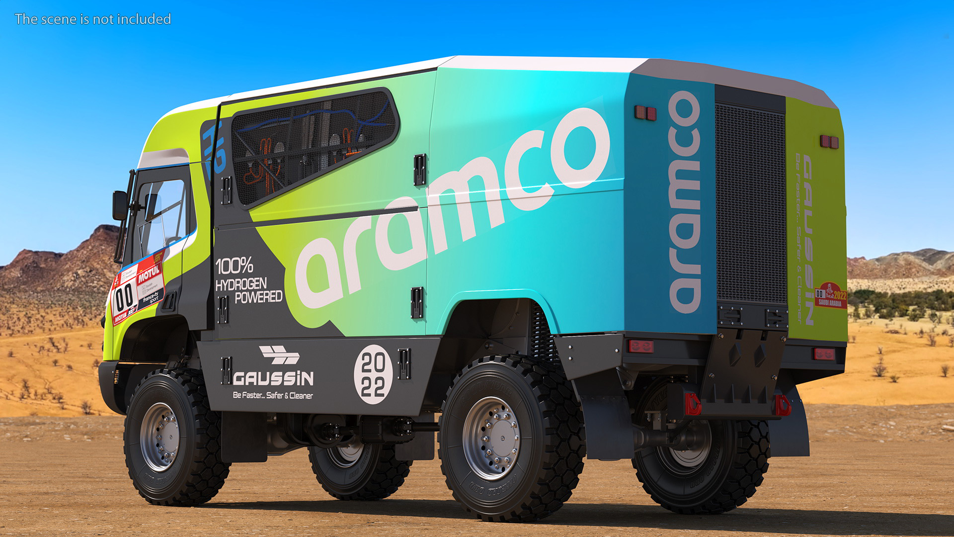 3D Racing Truck Gaussin H2 Simple Interior Rigged