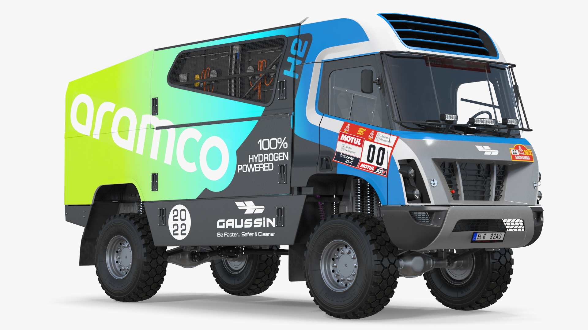 3D Racing Truck Gaussin H2 Simple Interior Rigged
