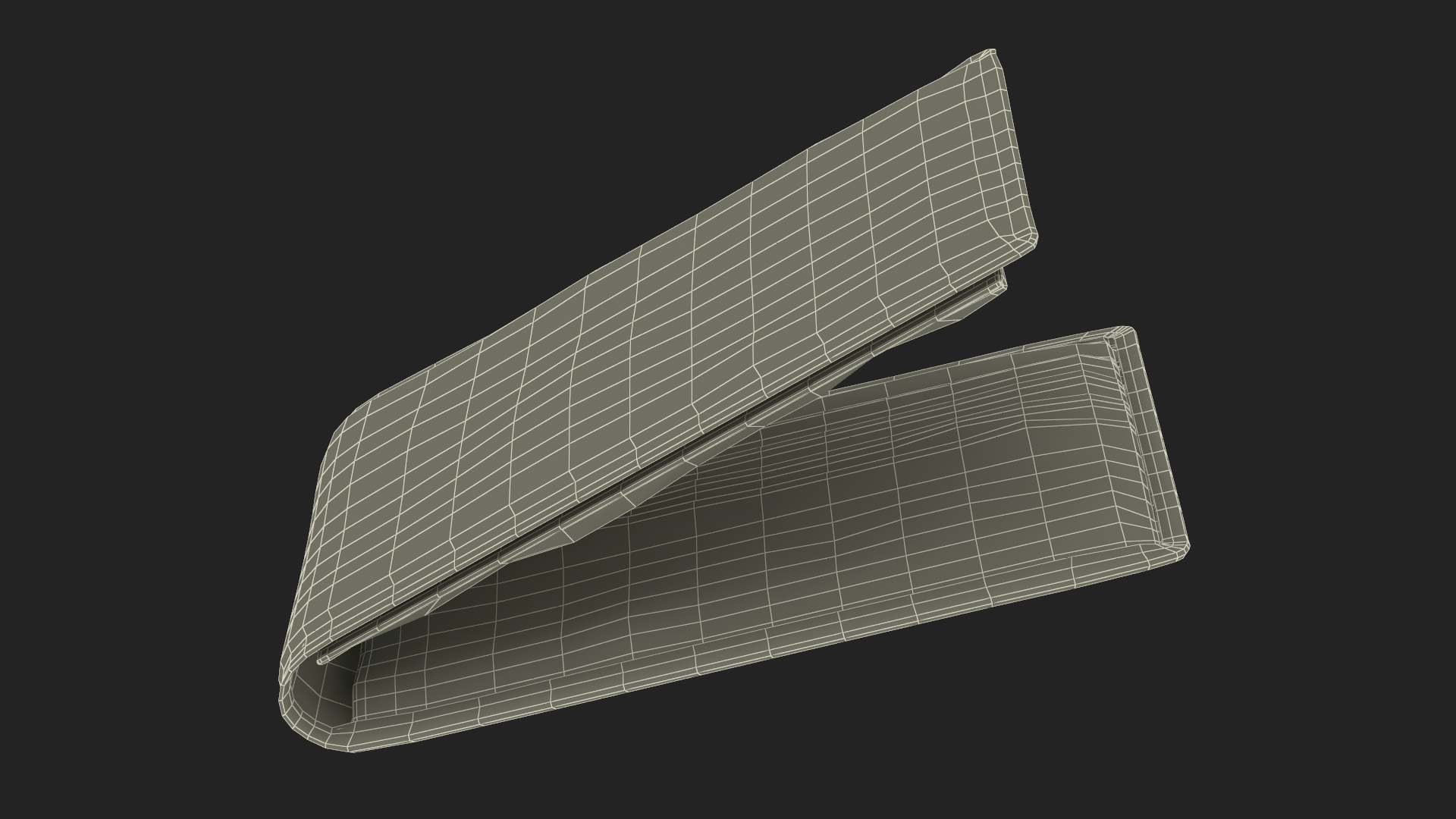 Men Leather Wallet Black 3D model