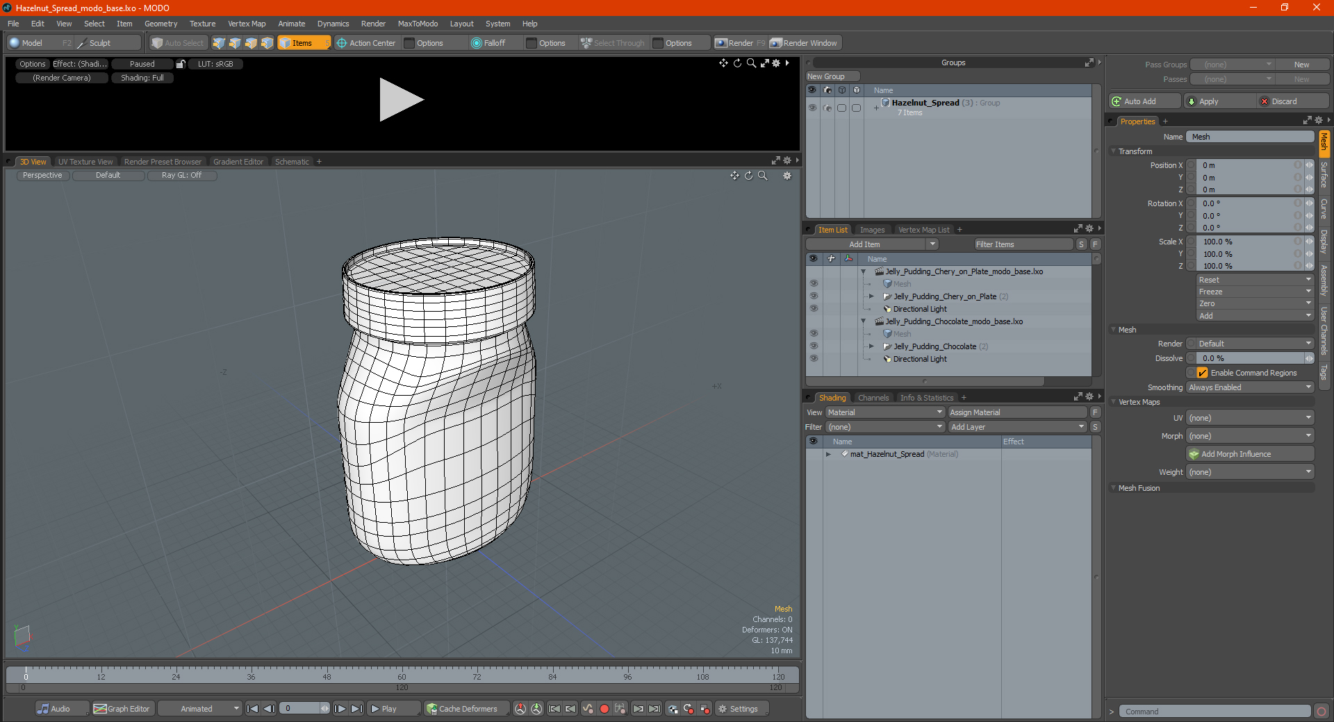 3D model Hazelnut Spread
