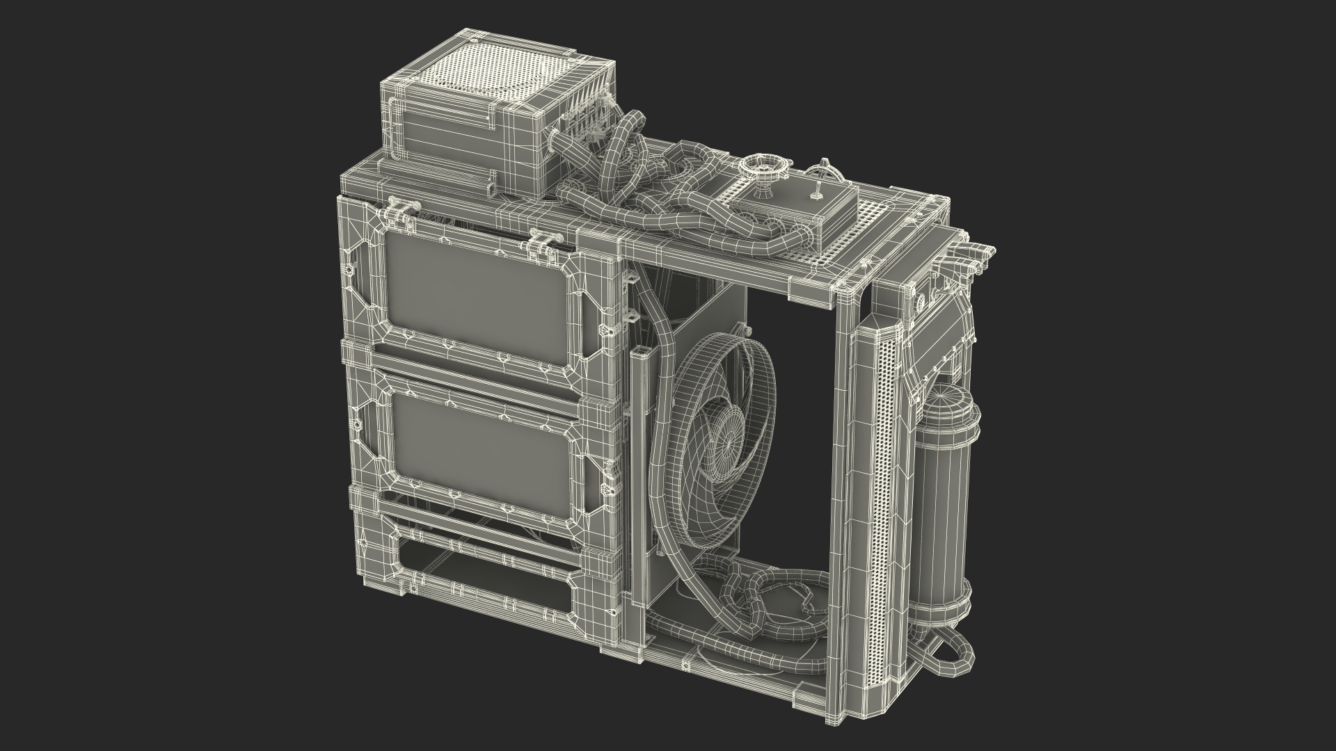 3D Cyberpunk Style Designer PC Turned Off model