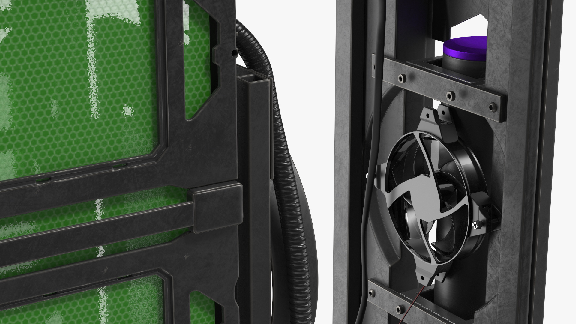 3D Cyberpunk Style Designer PC Turned Off model