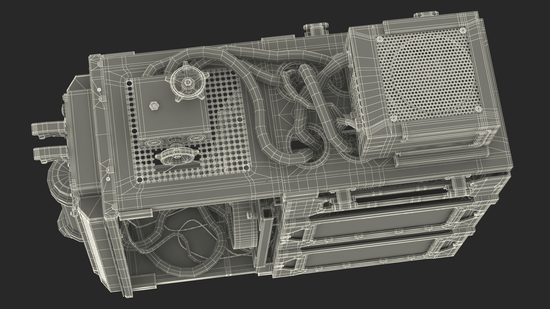 3D Cyberpunk Style Designer PC Turned Off model