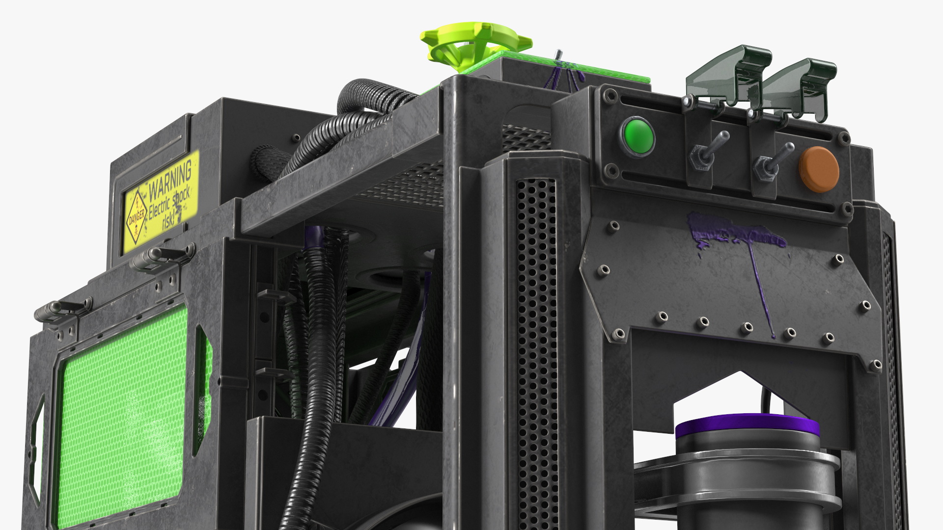 3D Cyberpunk Style Designer PC Turned Off model