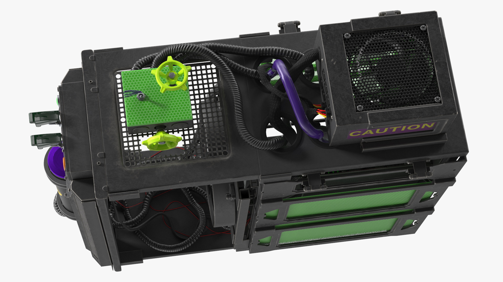 3D Cyberpunk Style Designer PC Turned Off model
