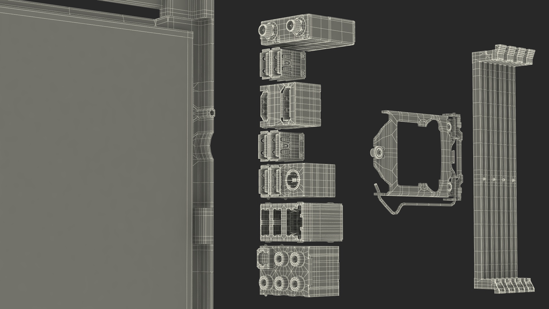 3D Cyberpunk Style Designer PC Turned Off model